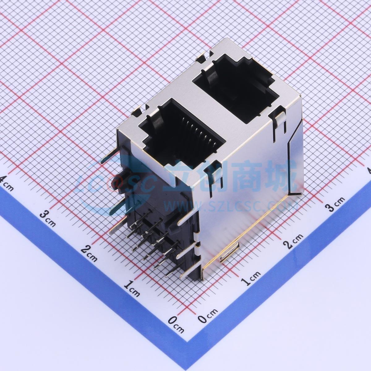 点击查看大图 HC-RJ45-059A-2*1-3实物图