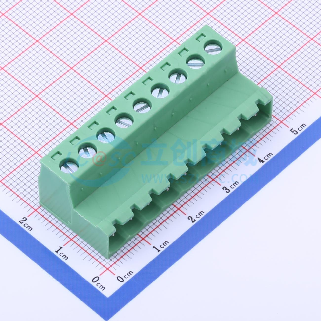 DB2EKR-5.08-9P-GN-S实物图