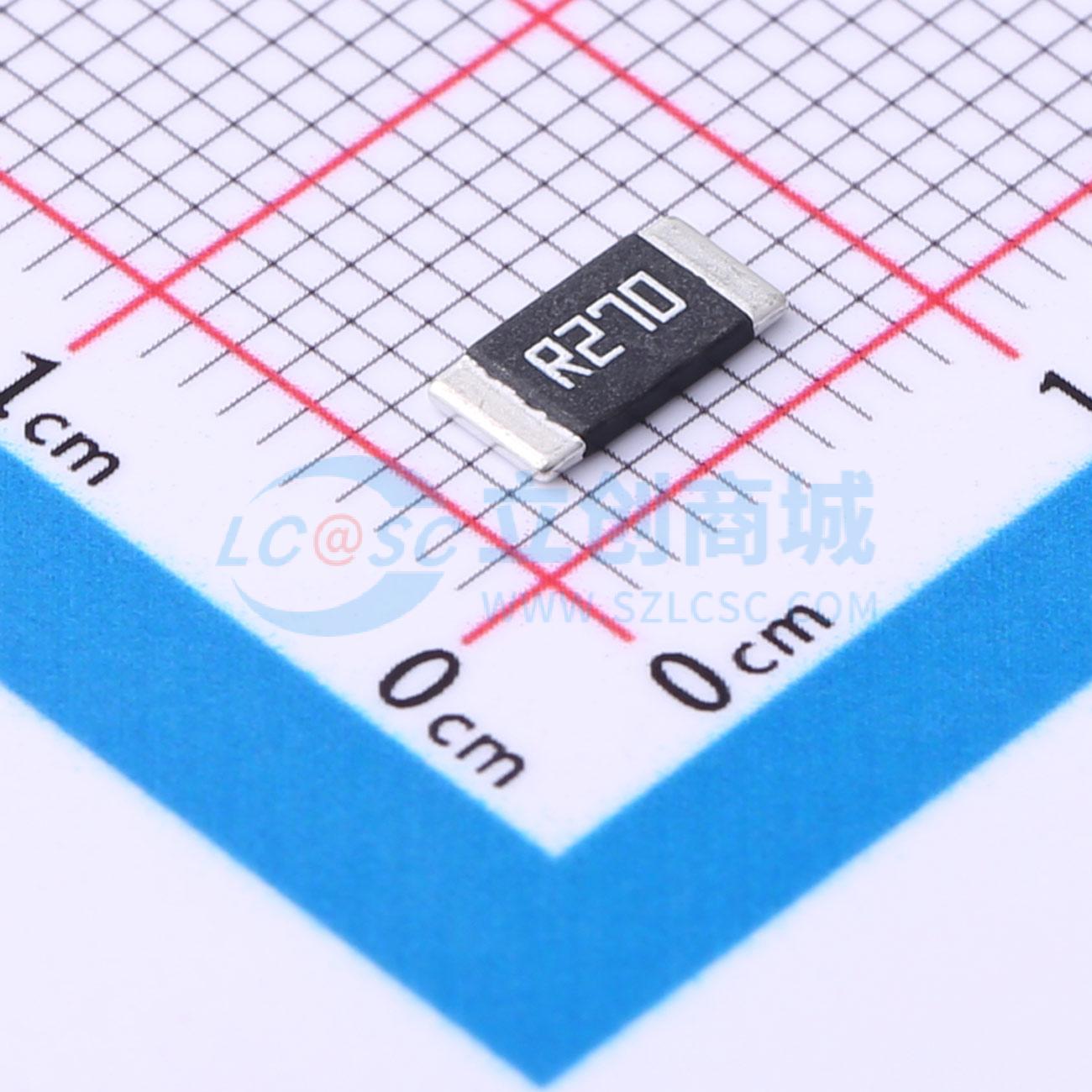 点击查看大图 HoJLR2512-3W-270mR-1%实物图