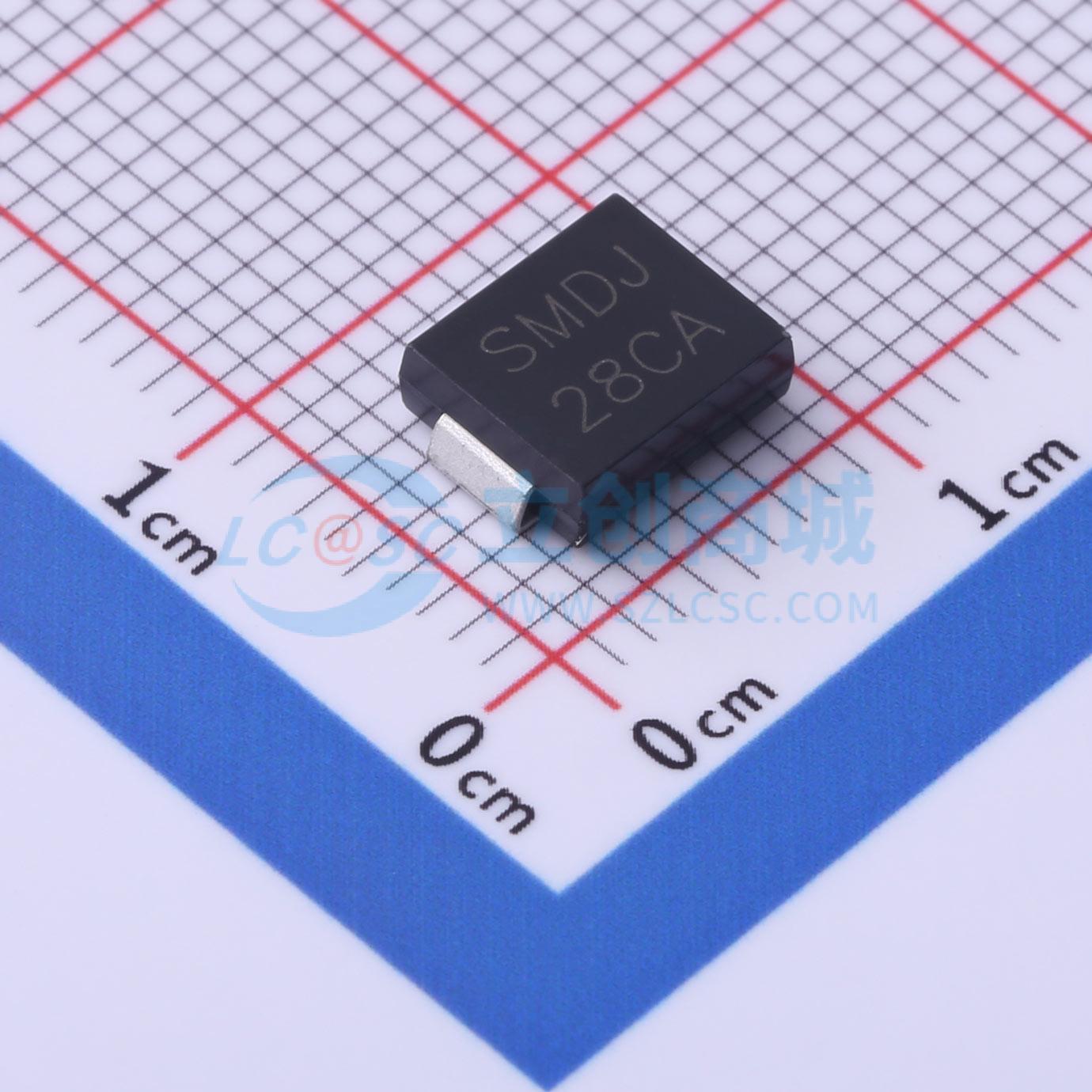 点击查看大图 SMDJ28CA实物图