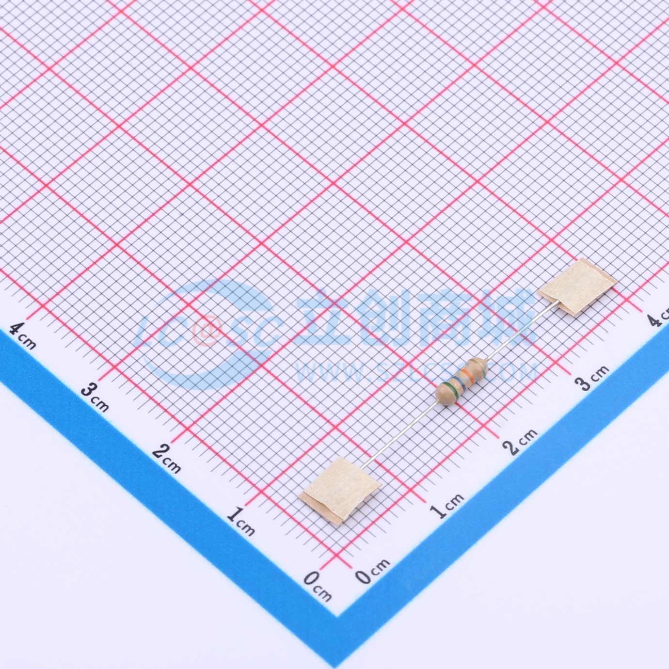 点击查看大图 CR1/4W-56K±5%-OT26实物图