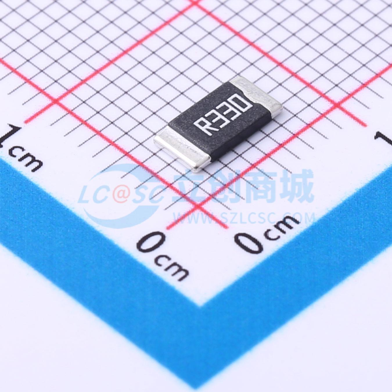 点击查看大图 HoJLR2512-3W-330mR-1%实物图