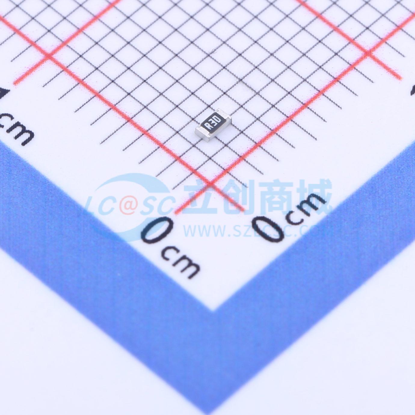 点击查看大图 FRL0603FR300TS实物图