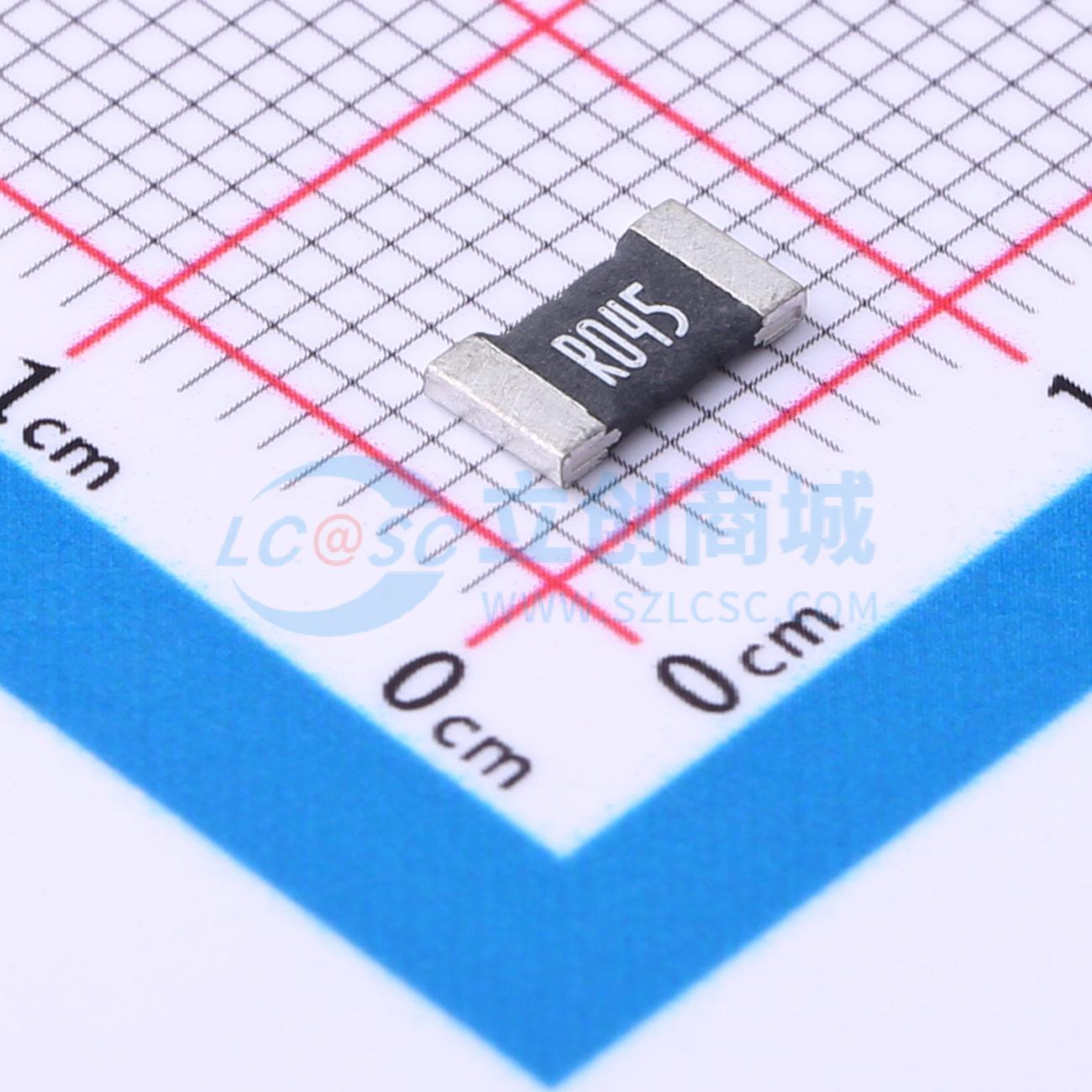 点击查看大图 HoLR2512-2W-45mR-1%-15ppm实物图