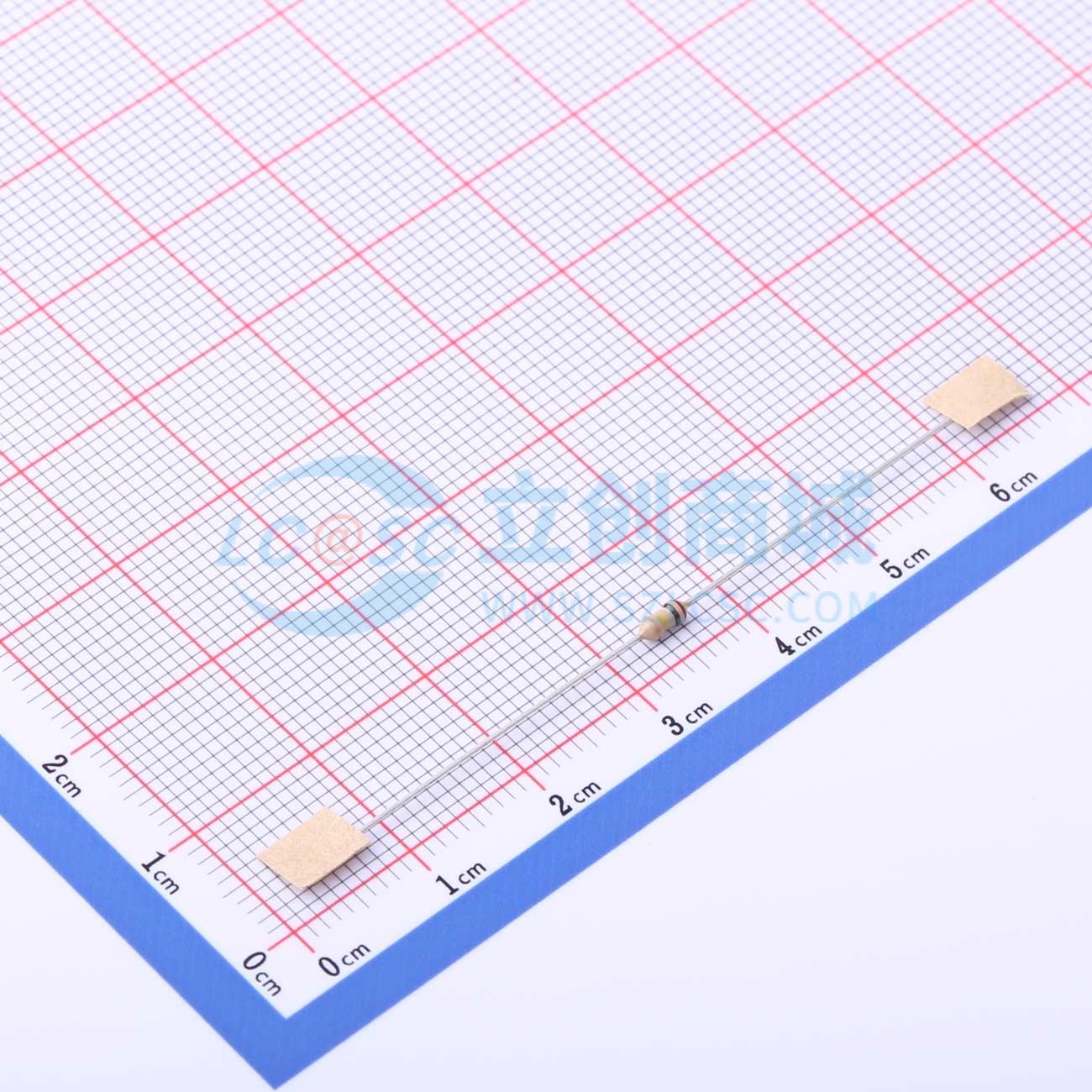 点击查看大图 CR1/8W-100K±5%-ST52实物图