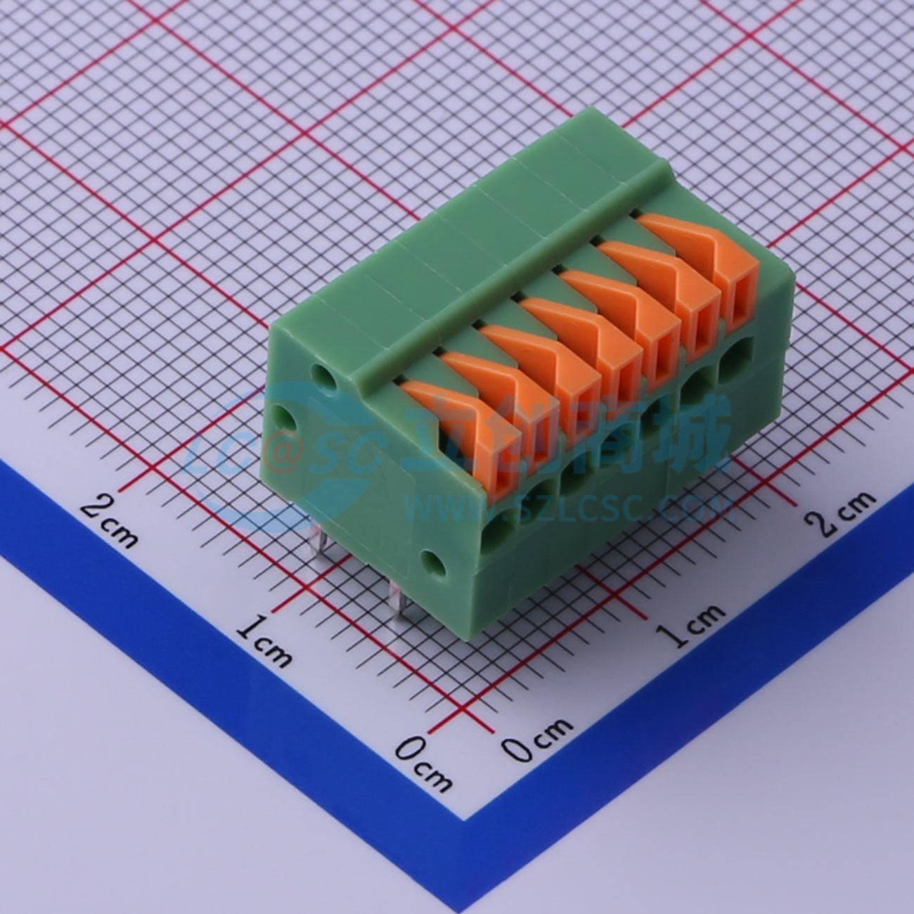 点击查看大图 KF141R-2.54-7P实物图
