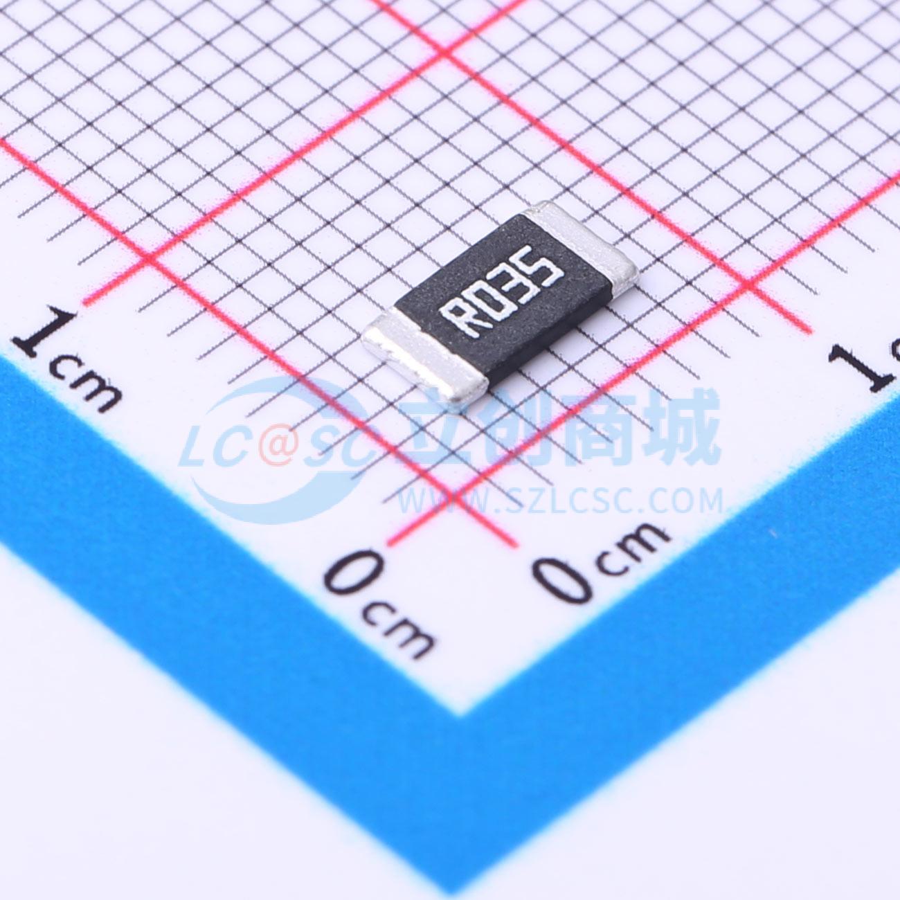 点击查看大图 HoJLR2512-2W-35mR-1%实物图