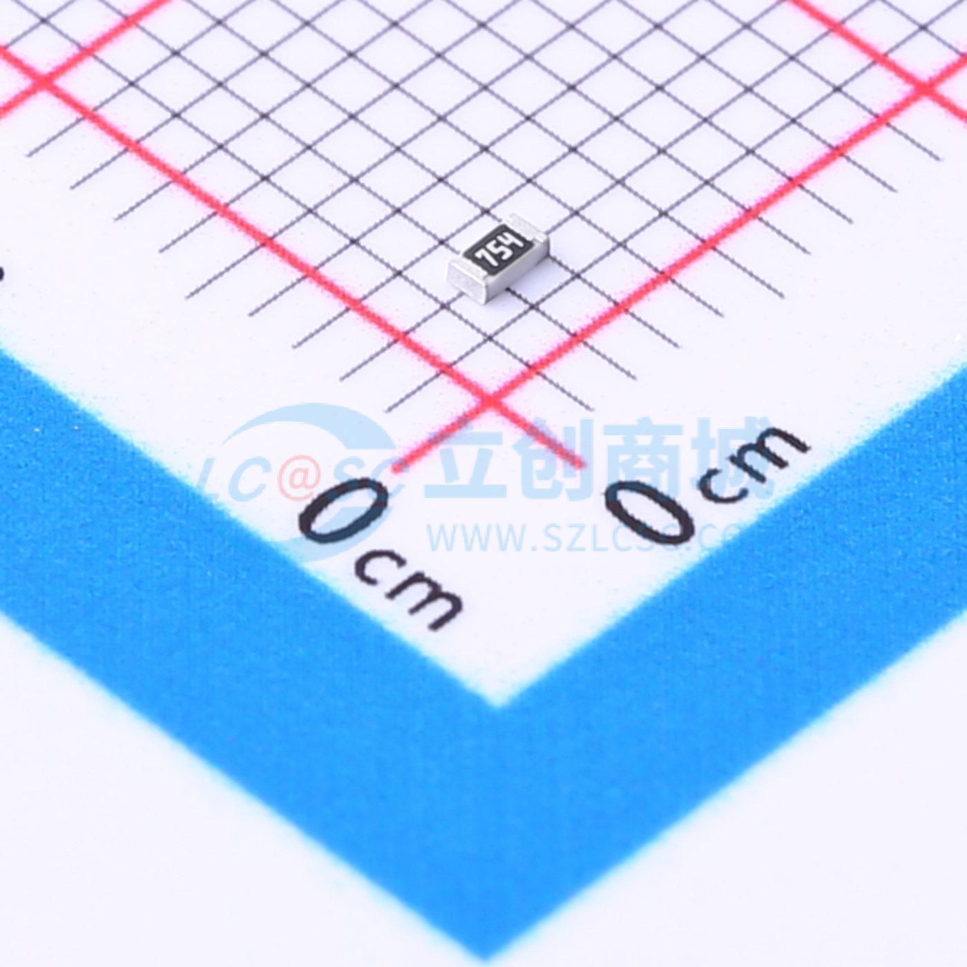 点击查看大图 FRC0603J754 TS实物图