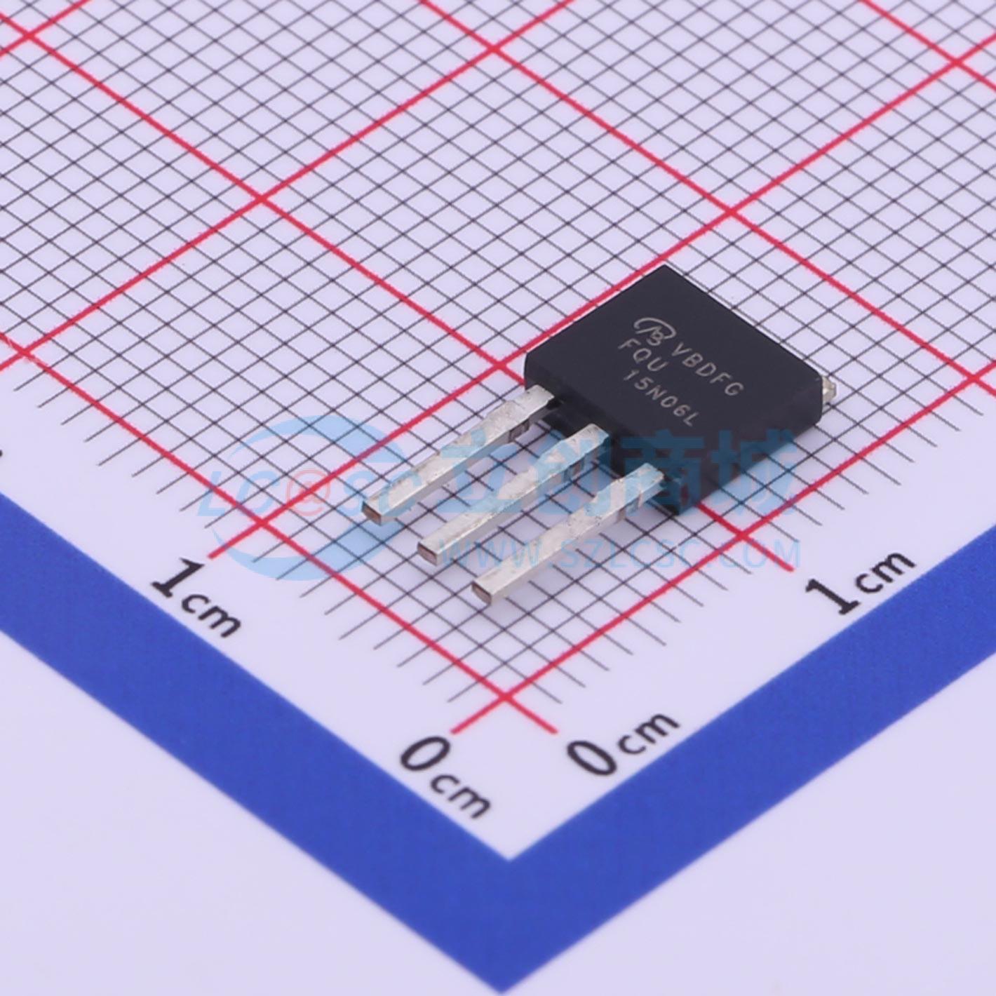 点击查看大图 FQU15N06L-VB实物图