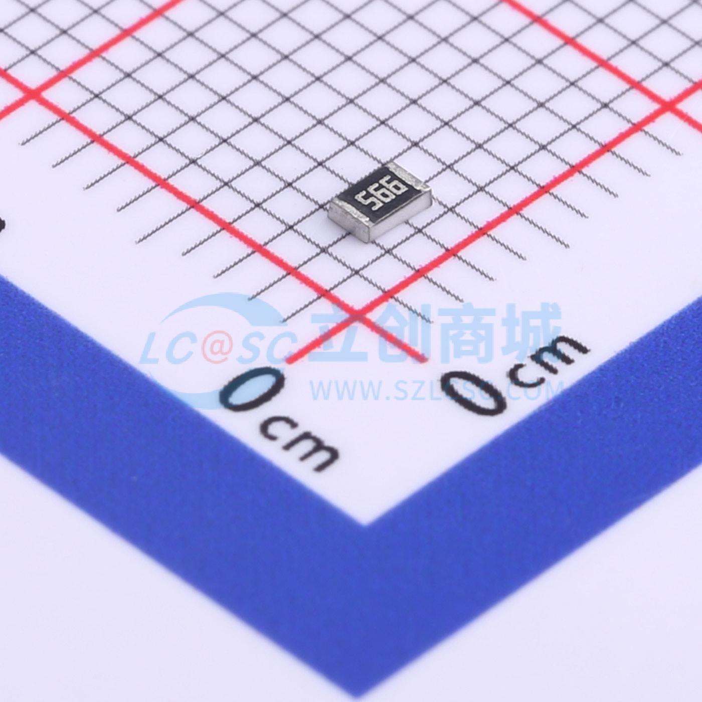 点击查看大图 RC0805JR-0756ML实物图
