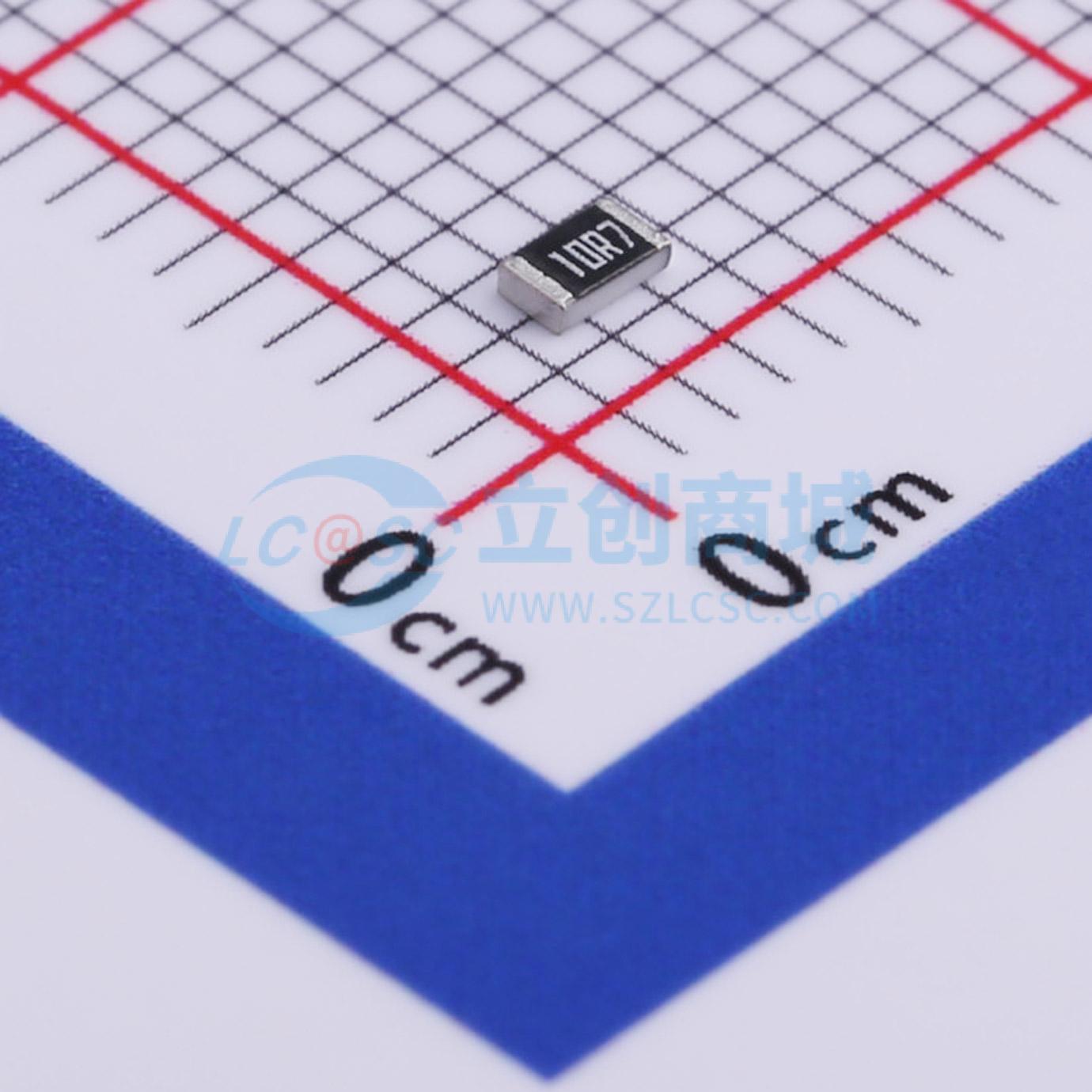 点击查看大图 RC0805FR-0710R7L实物图