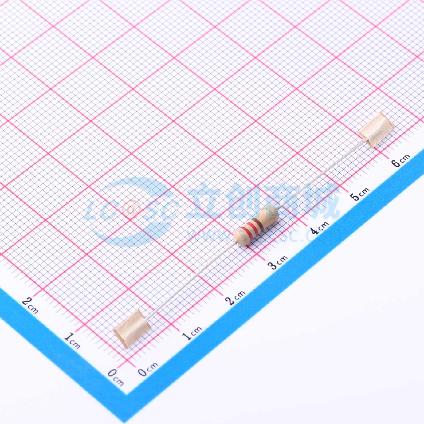 点击查看大图 CR1/2W-220Ω±5%-2T52实物图