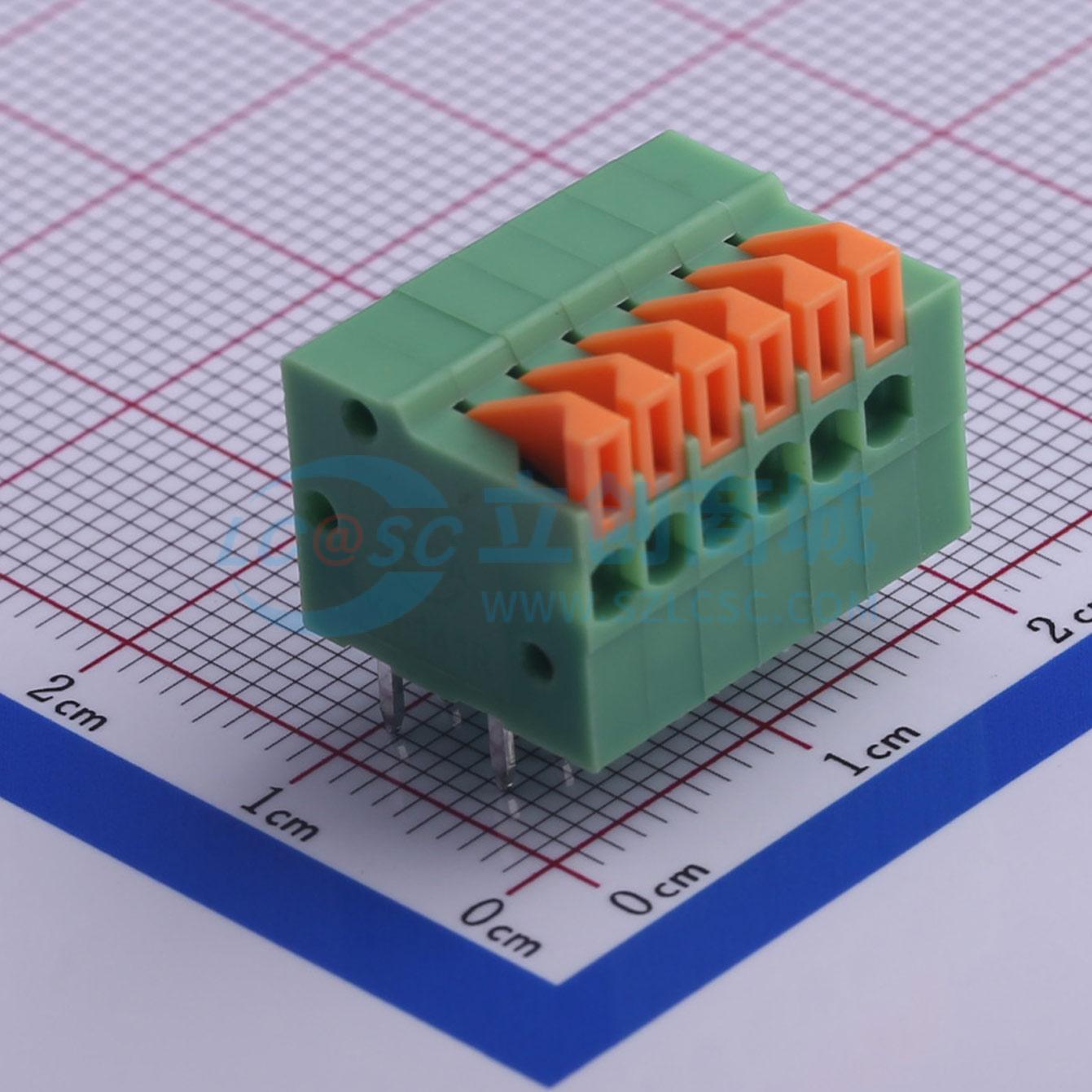 点击查看大图 KF141R-2.54-6P实物图