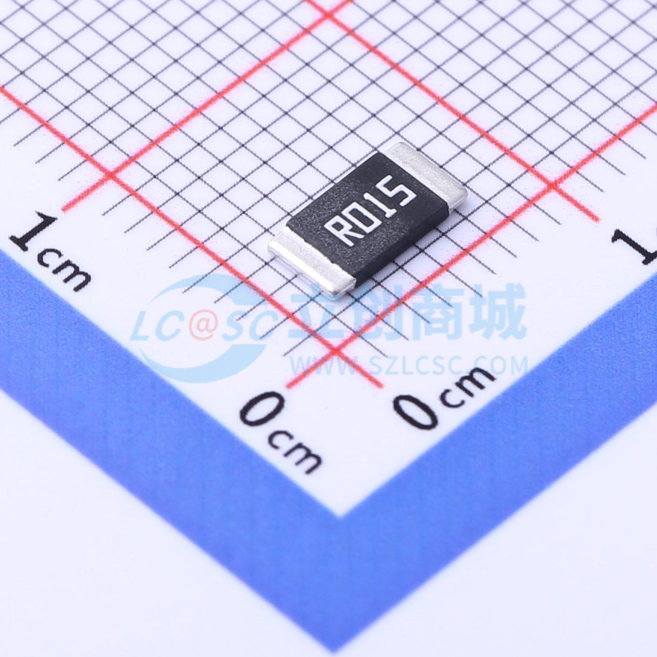 点击查看大图 HoJLR2512-2W-15mR-1%-75ppm实物图