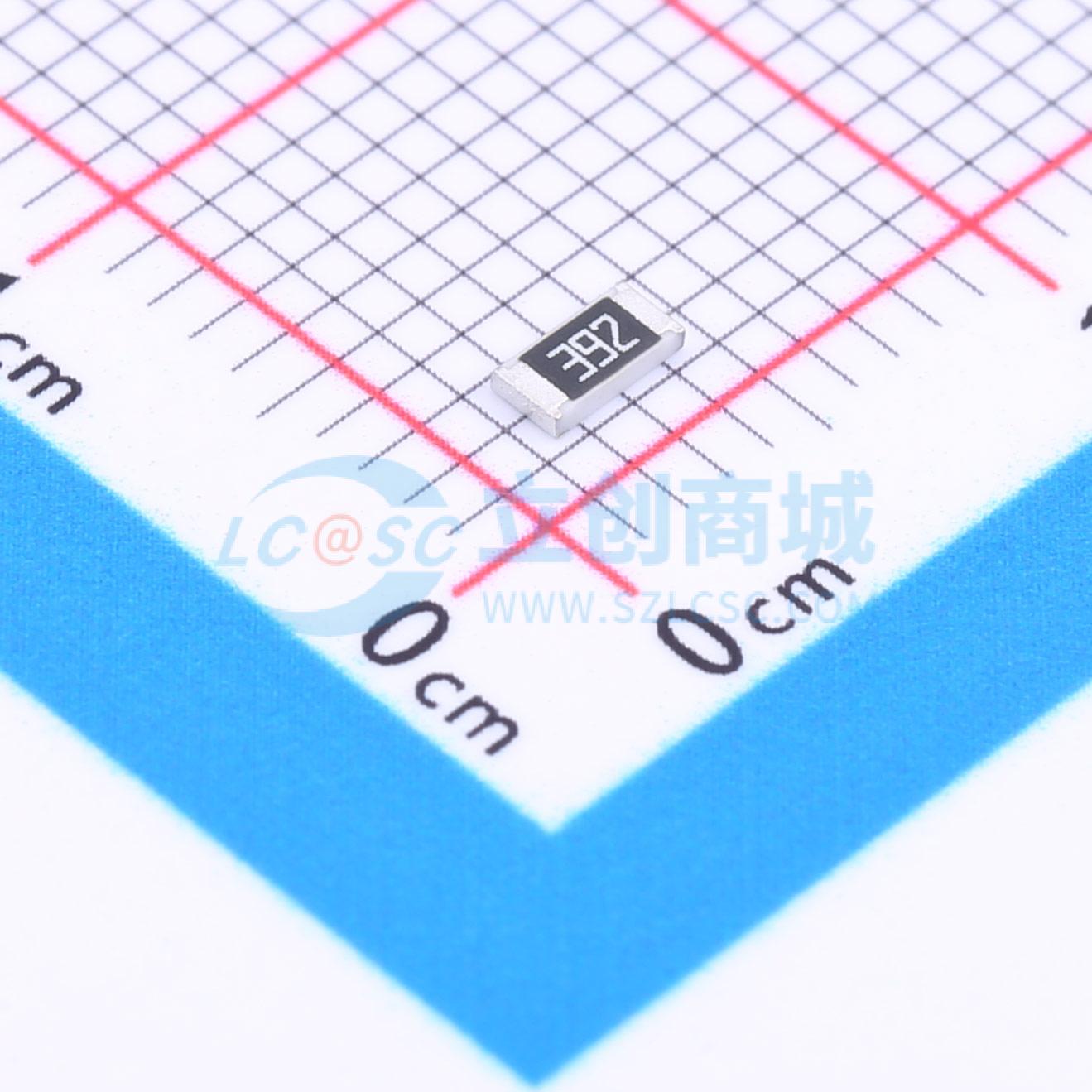 点击查看大图 FRC1206J392 TS实物图