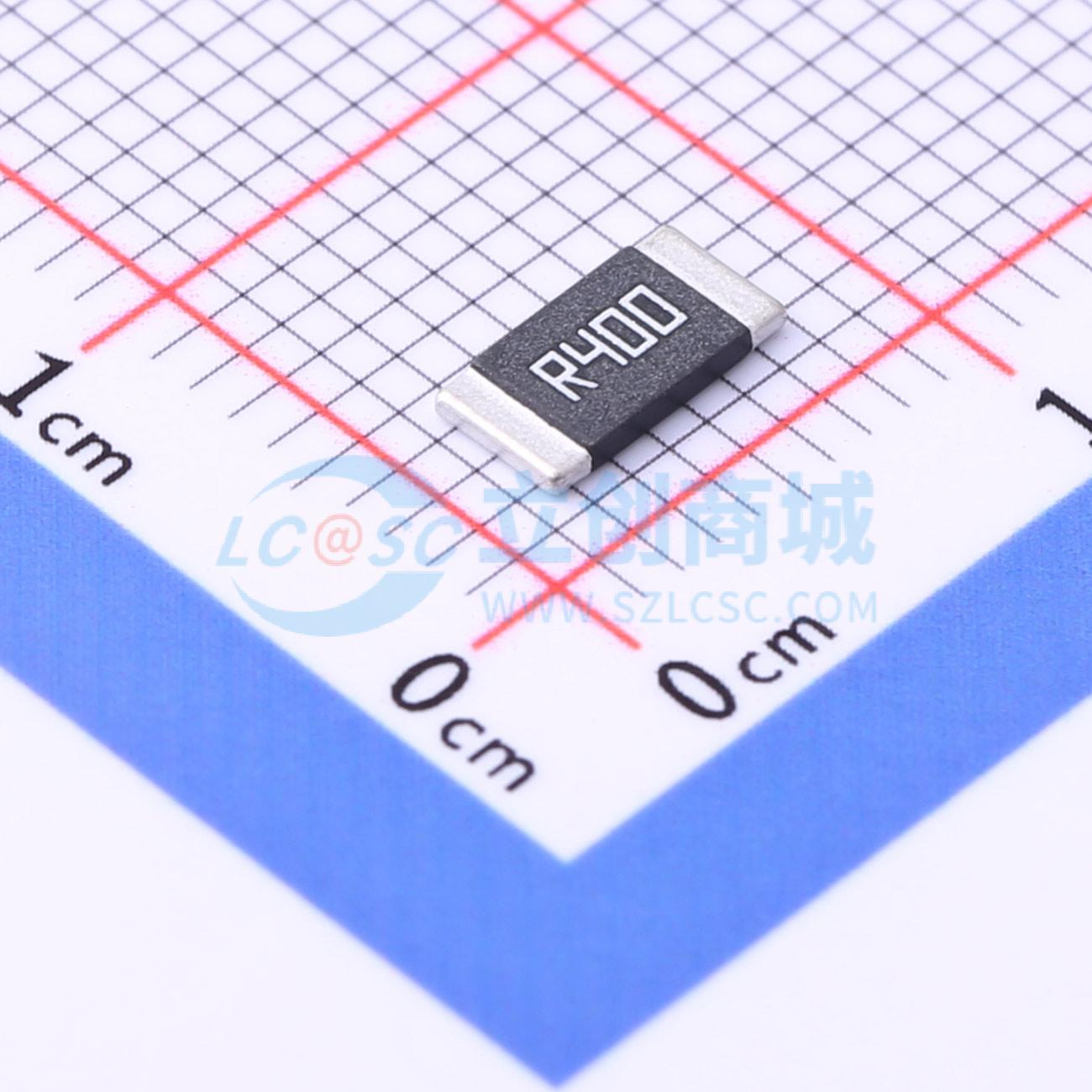 点击查看大图 HoJLR2512-3W-400mR-1%实物图