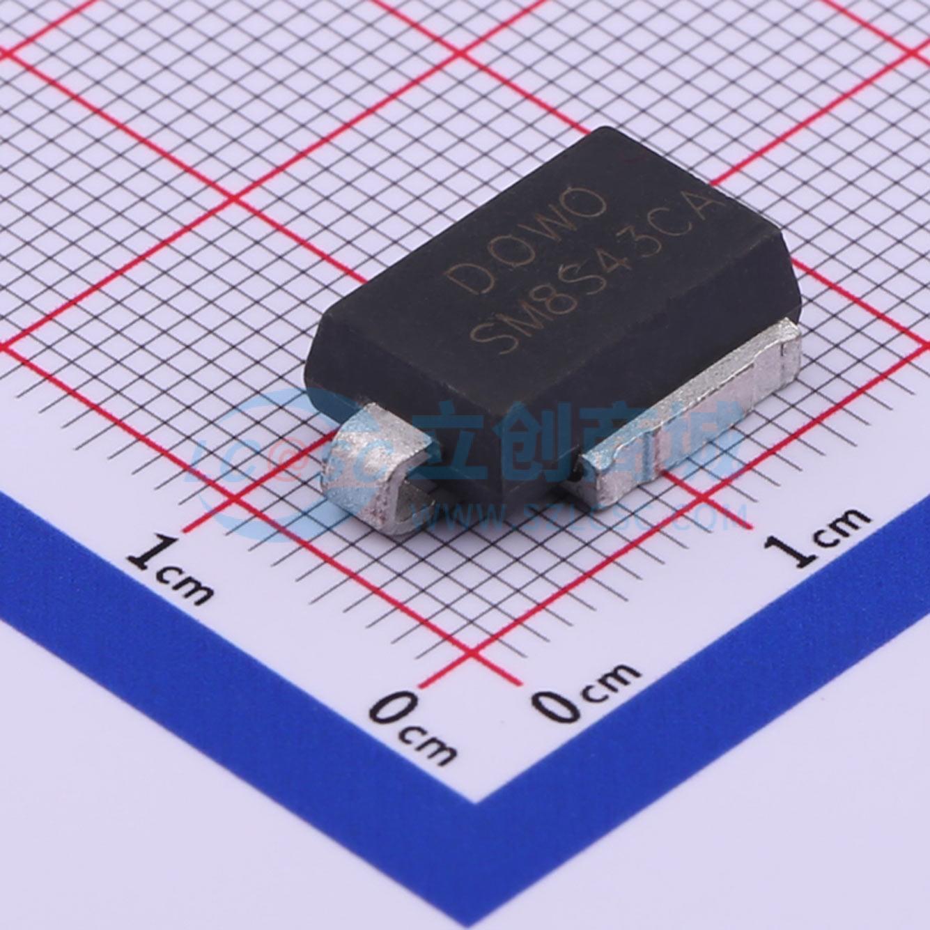 点击查看大图 SM8S43CA实物图