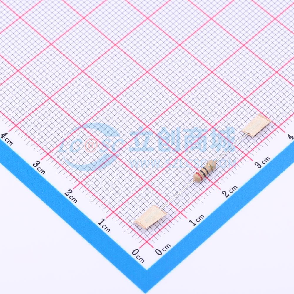 点击查看大图 CR1/4W-20Ω±5%-ST26实物图