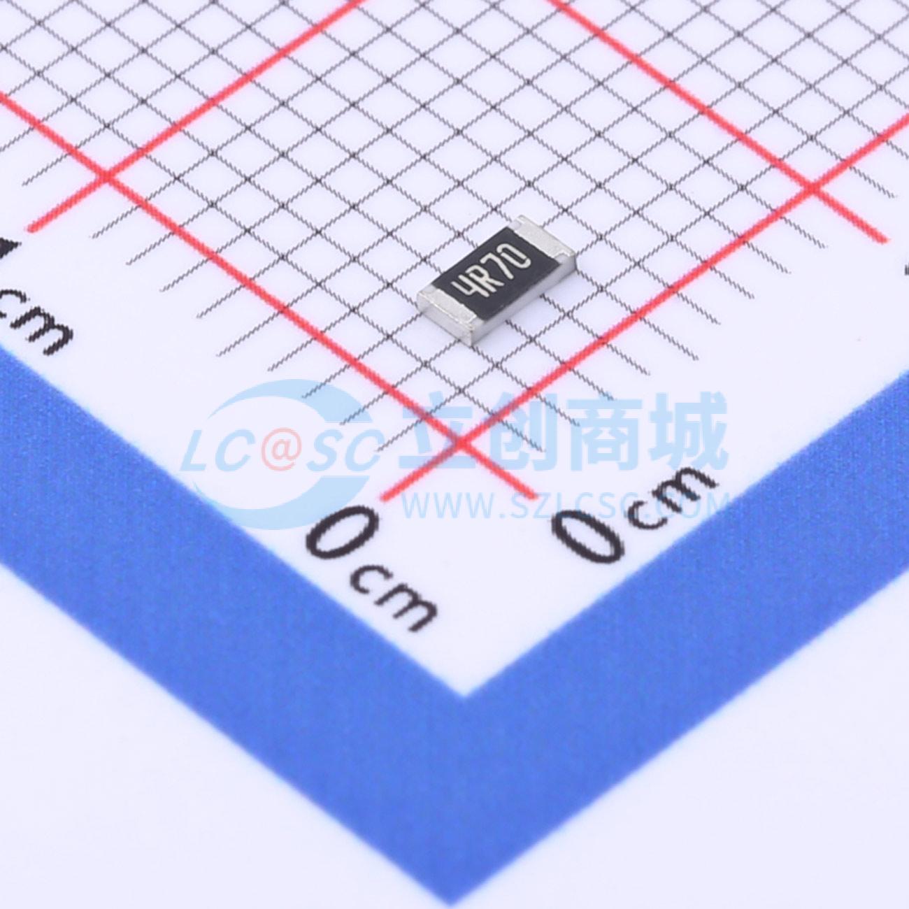 点击查看大图 1206 ±1% 4Ω7实物图