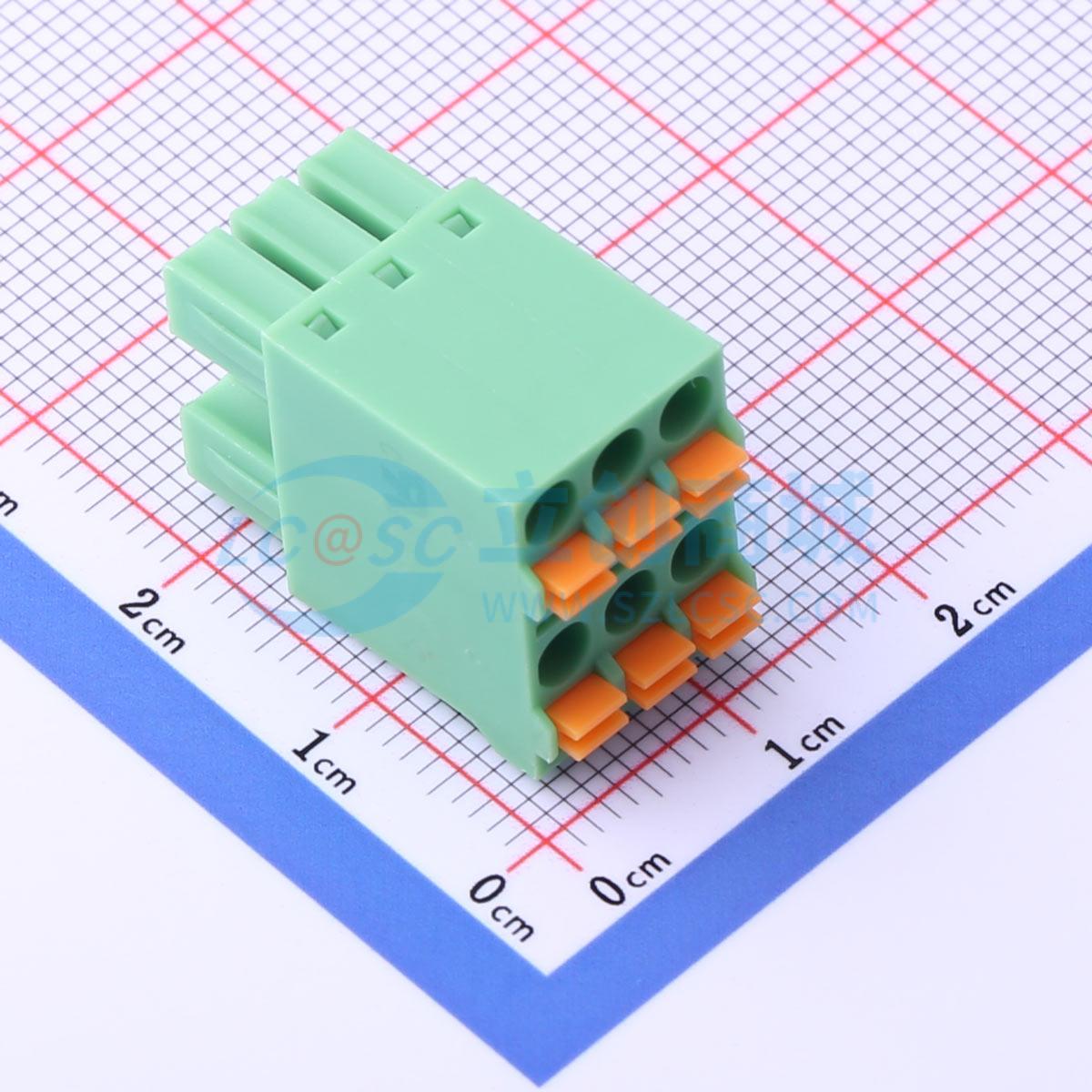 点击查看大图 KF2EDGKNH-3.81-2*3P实物图