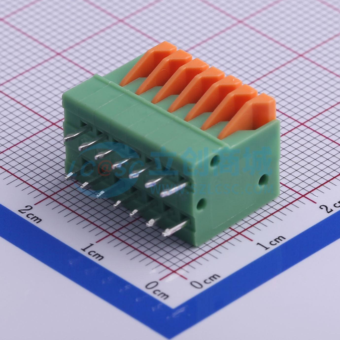 点击查看大图 KF141V-2.54-7P实物图