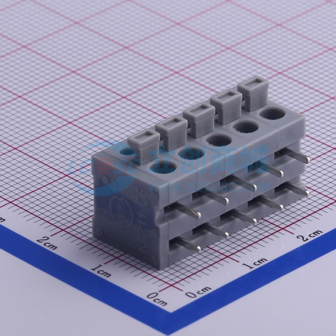 KF211R-5.0-5P实物图