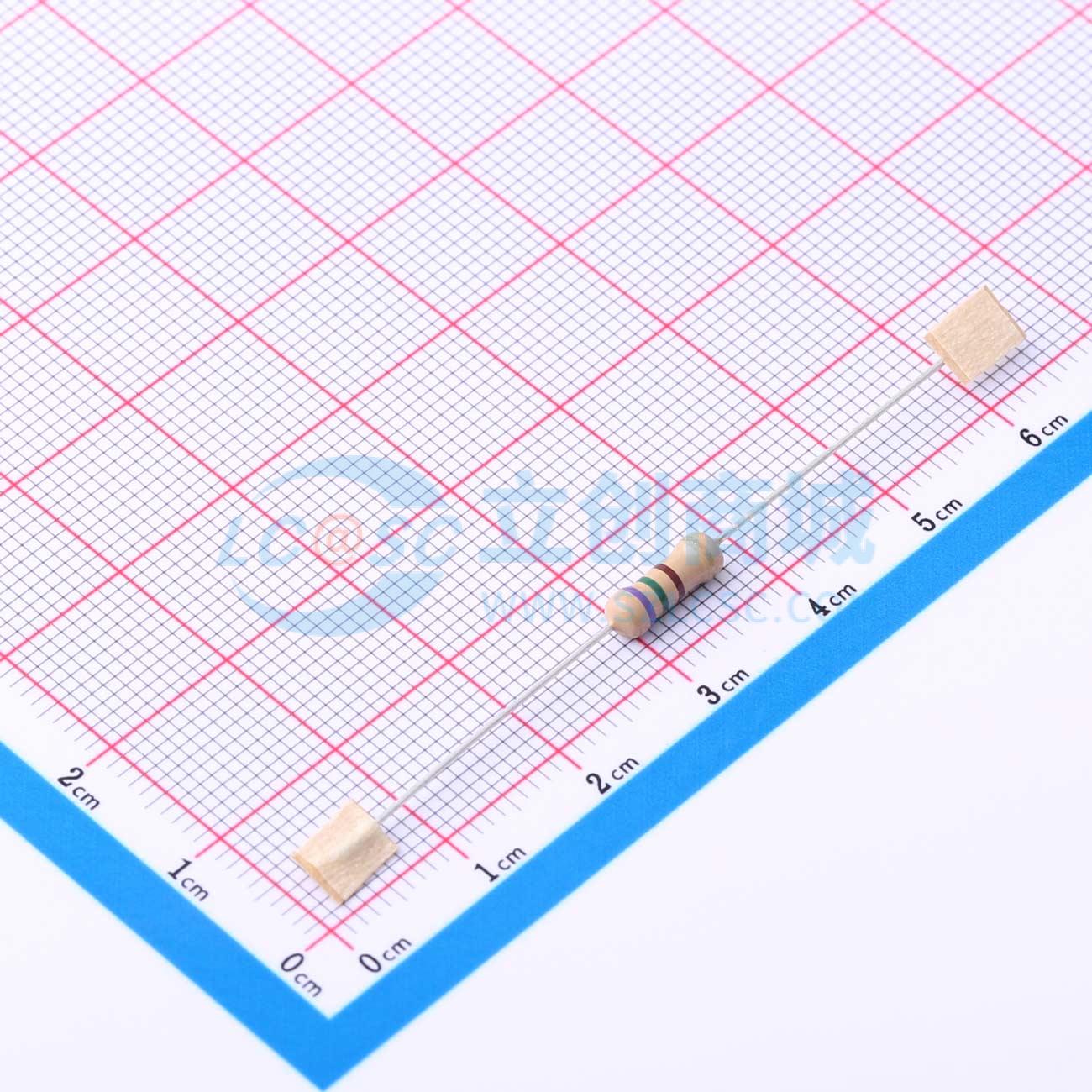 点击查看大图 CR1/2W-750Ω±5%-XT52实物图