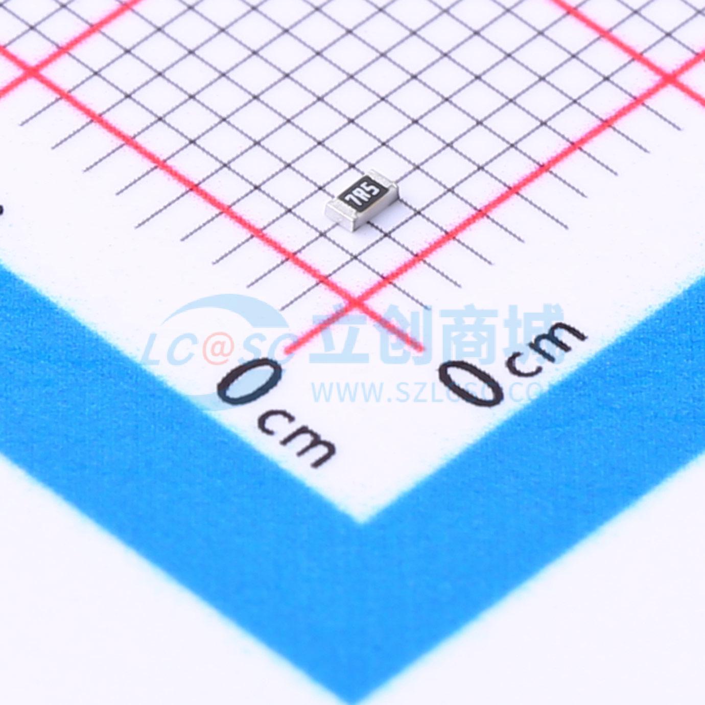 点击查看大图 FRC0603J7R5 TS实物图