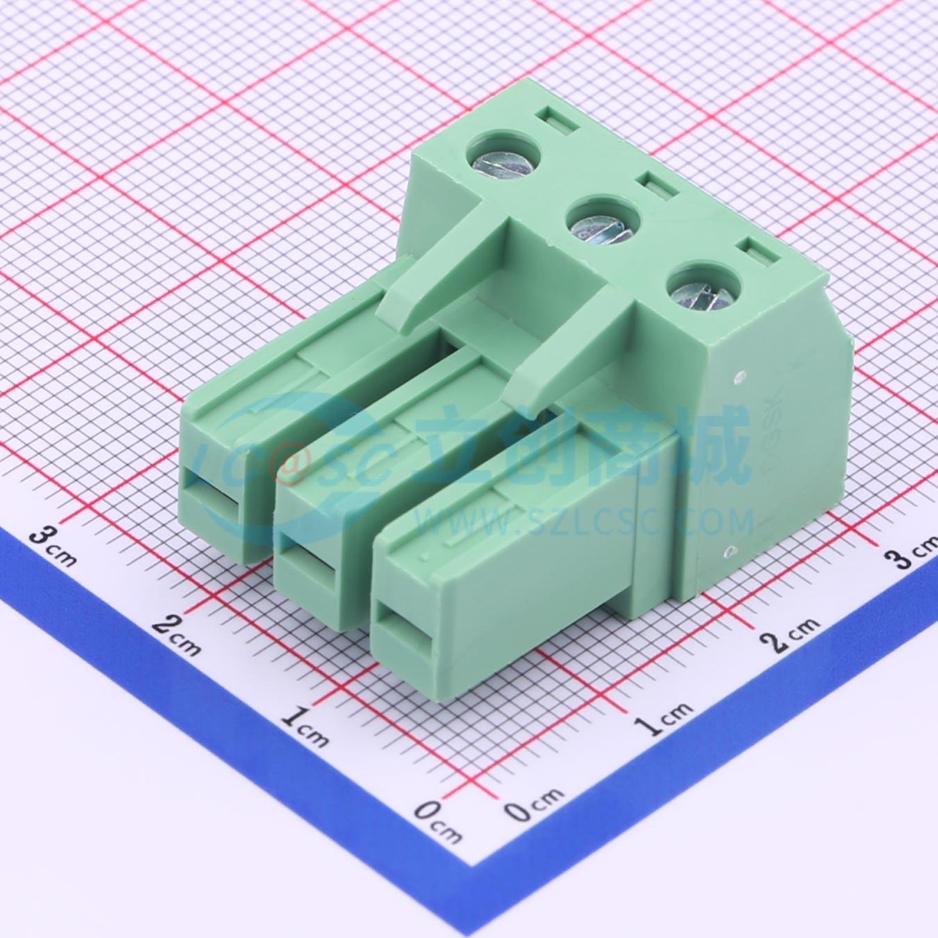 点击查看大图 KF2EDGSK-7.62-3P绿色实物图
