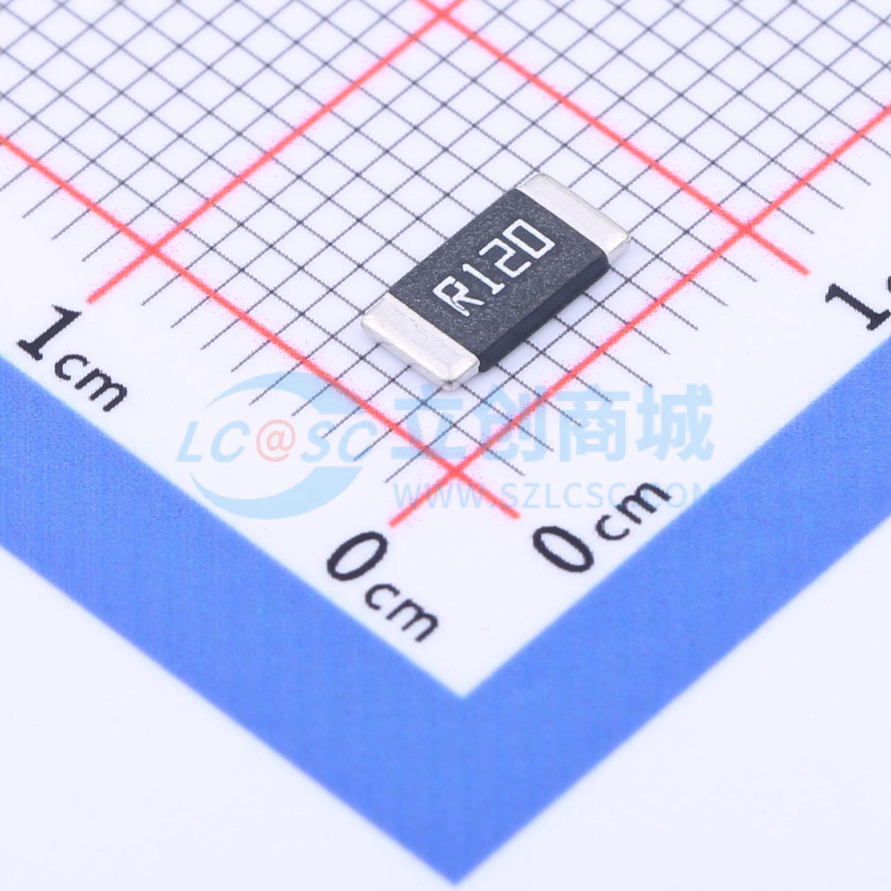点击查看大图 HoJLR2512-2W-120mR-1%-75ppm实物图