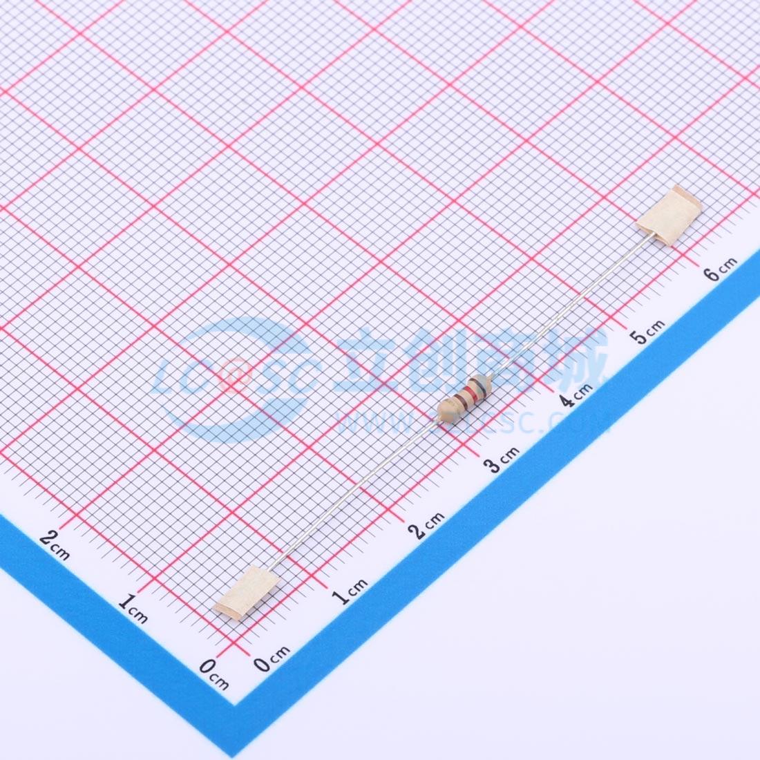 点击查看大图 CR1/4W-120Ω±5%-OT52实物图