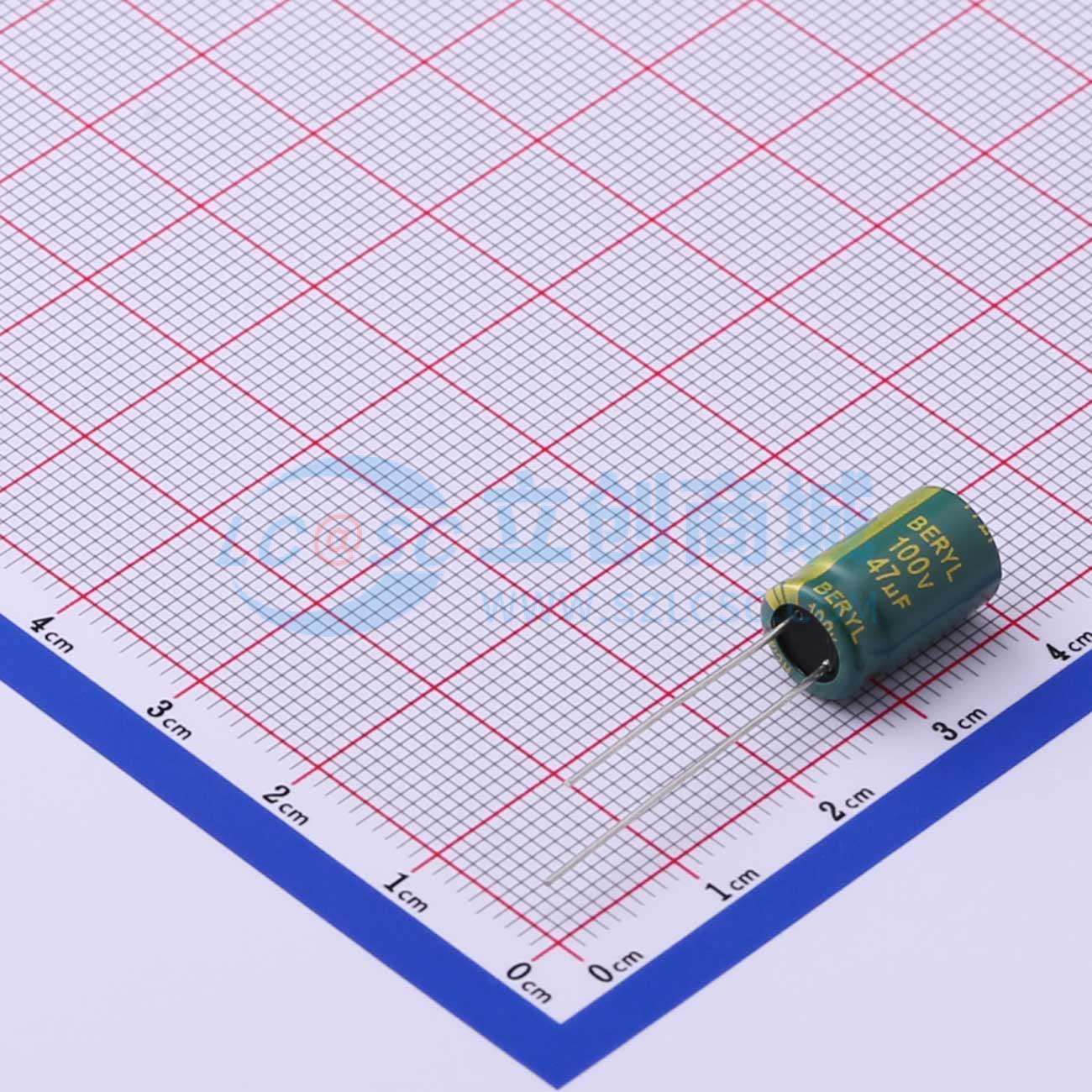 点击查看大图 RC100M470LO8*12TH-2A1Et实物图