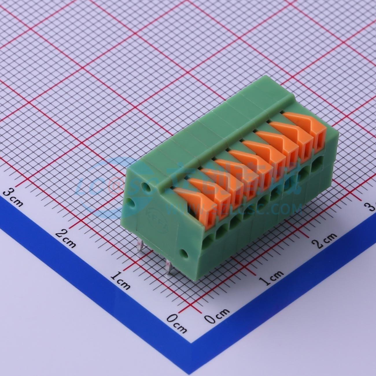 点击查看大图 KF141R-2.54-9P实物图