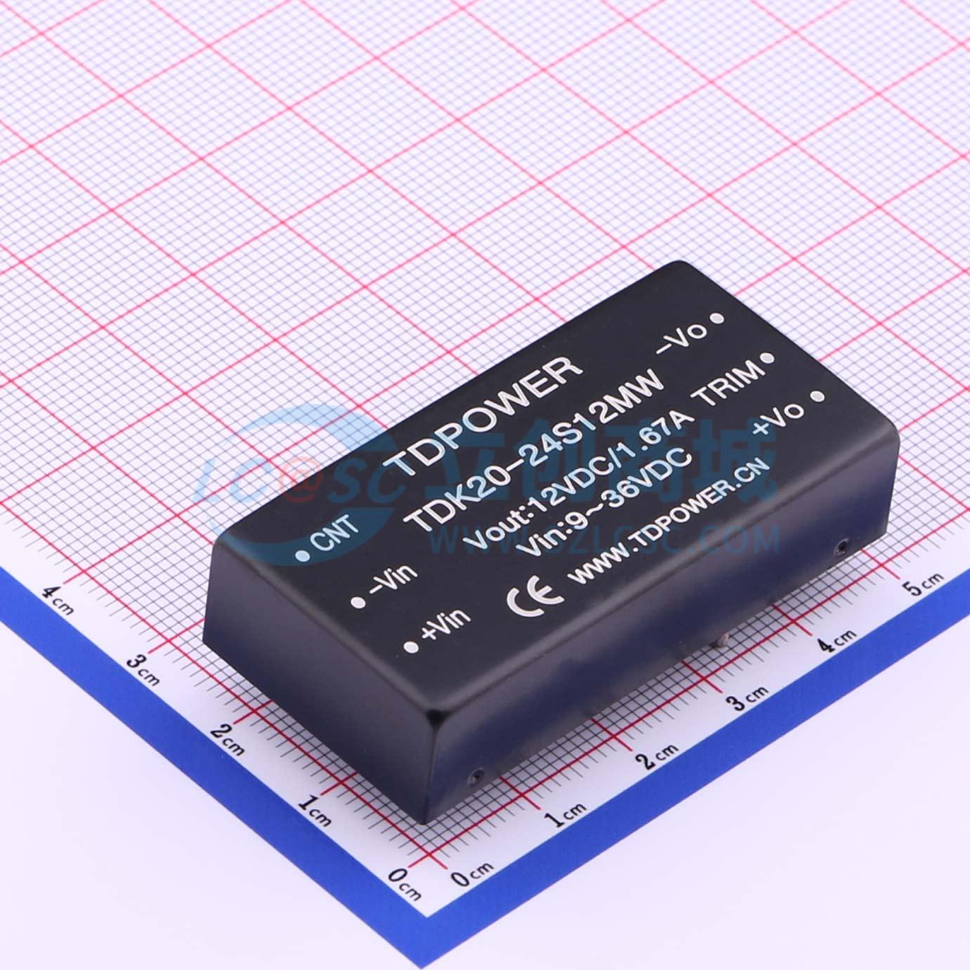 点击查看大图 TDK20-24S12MW实物图
