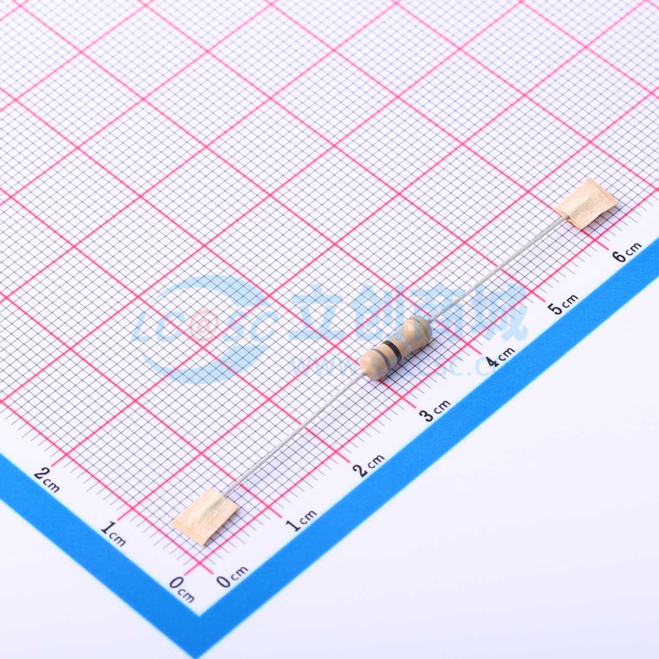 点击查看大图 CR1/2W-0Ω8±5%-2T52实物图