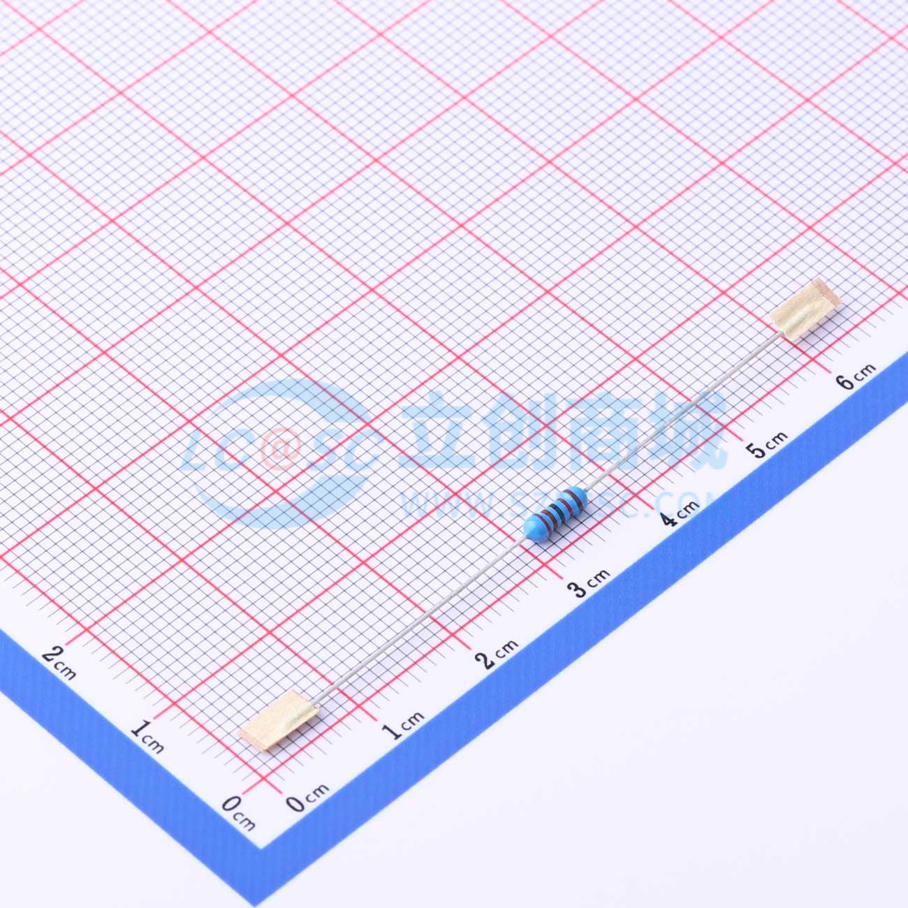 点击查看大图 MF1/4W-21K±1%-ST52实物图