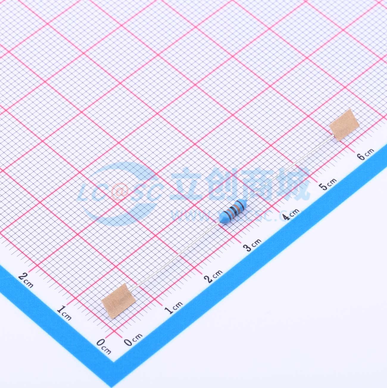 点击查看大图 MF1/4W-130K±1%-OT52实物图