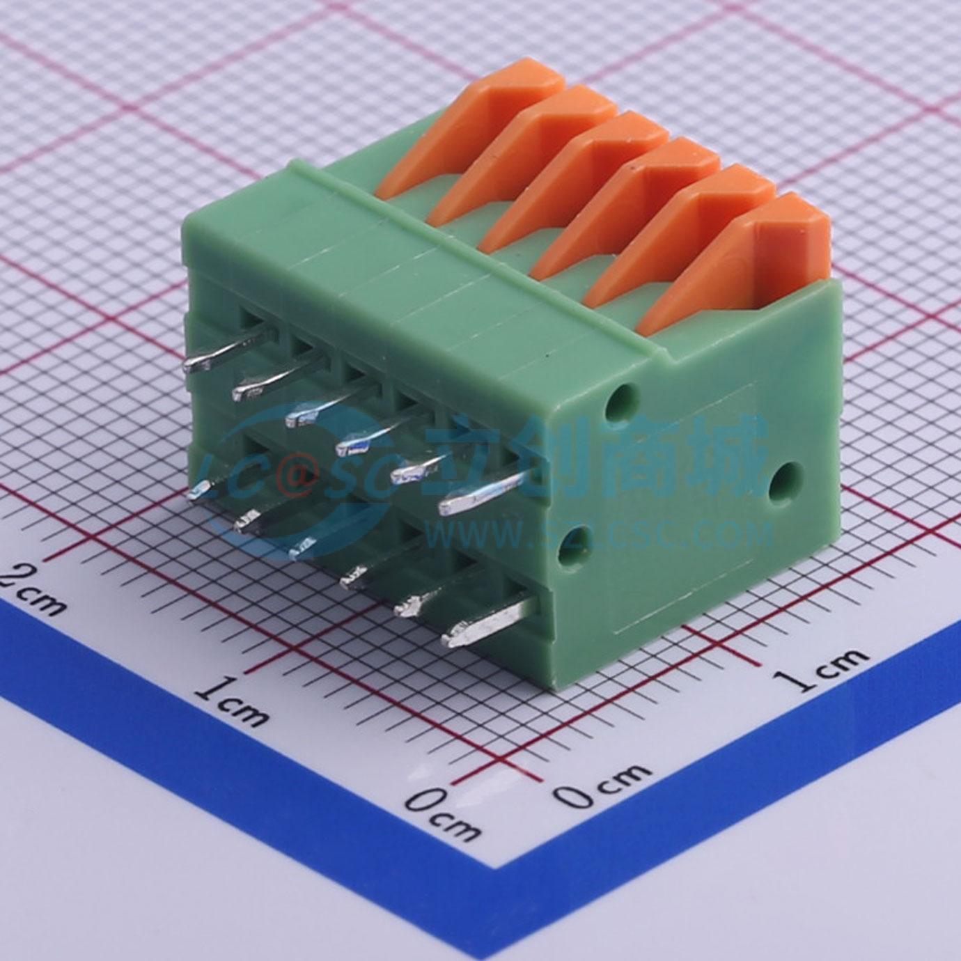 点击查看大图 KF141V-2.54-6P实物图