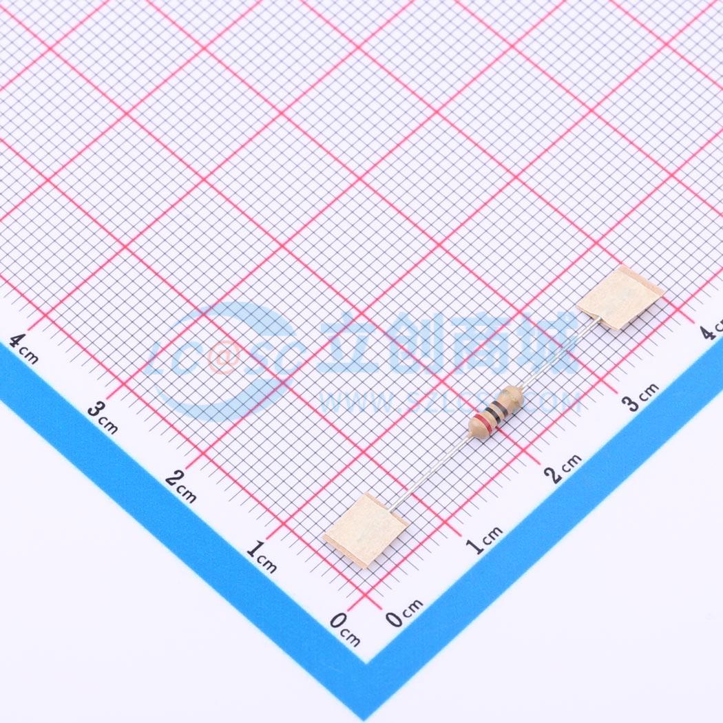 点击查看大图 CR1/4W-200Ω±5%-ST26实物图
