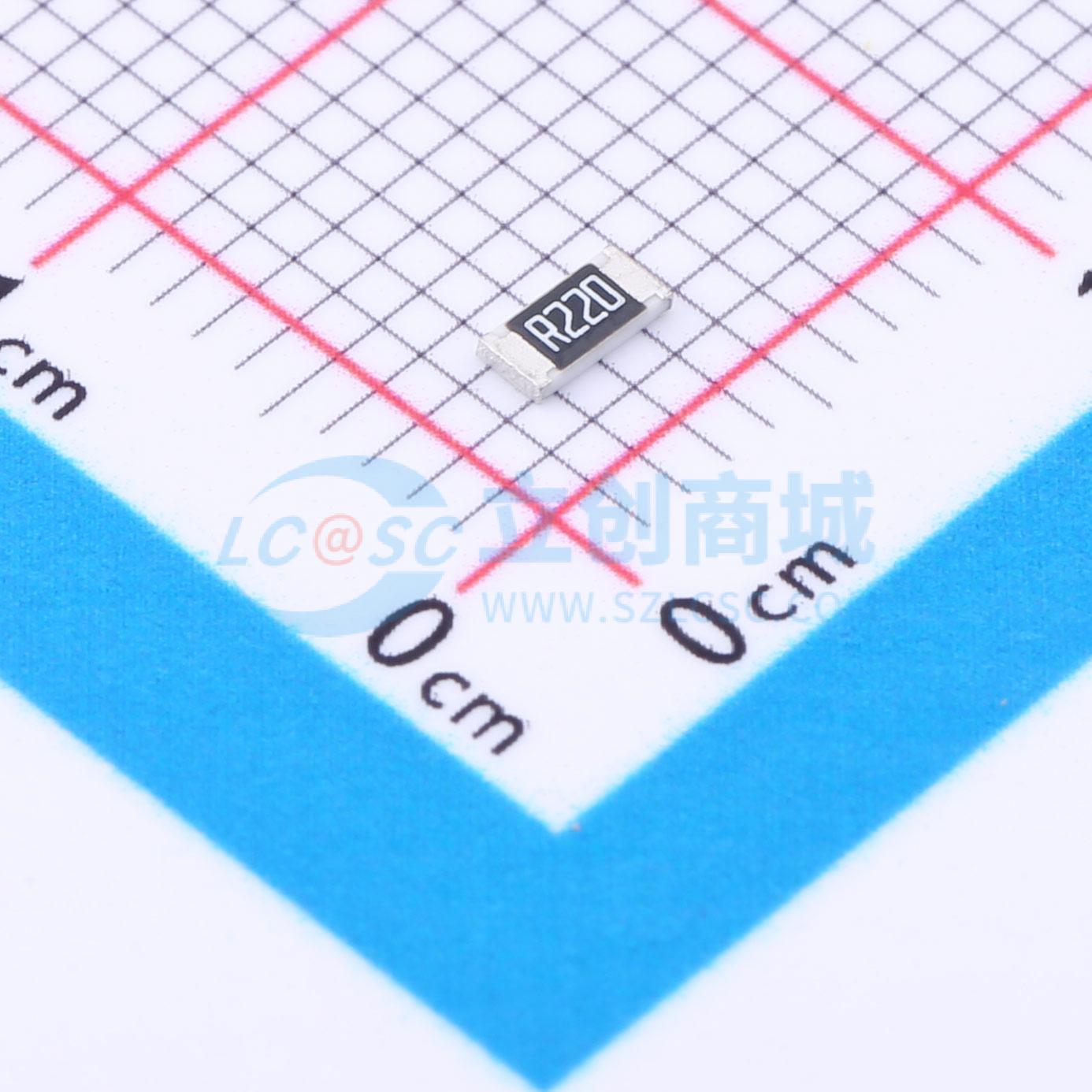 点击查看大图 HoRS1206-1/4W-220mR-1%实物图