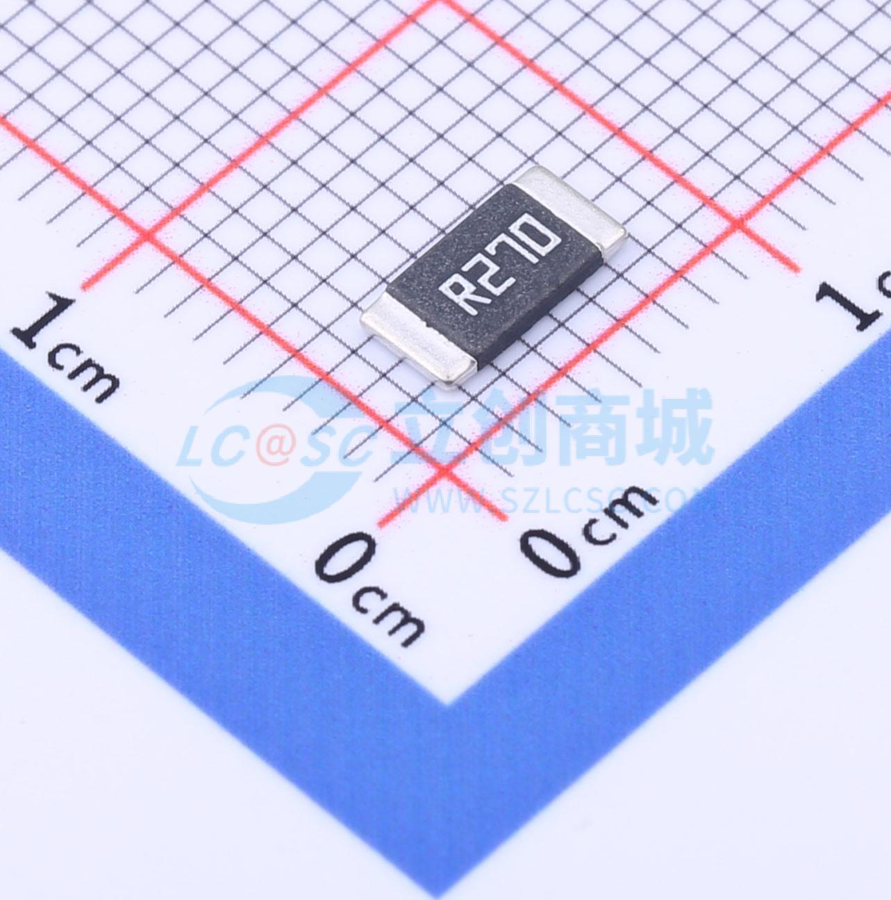 点击查看大图 HoJLR2512-2W-270mR-1%-75ppm实物图