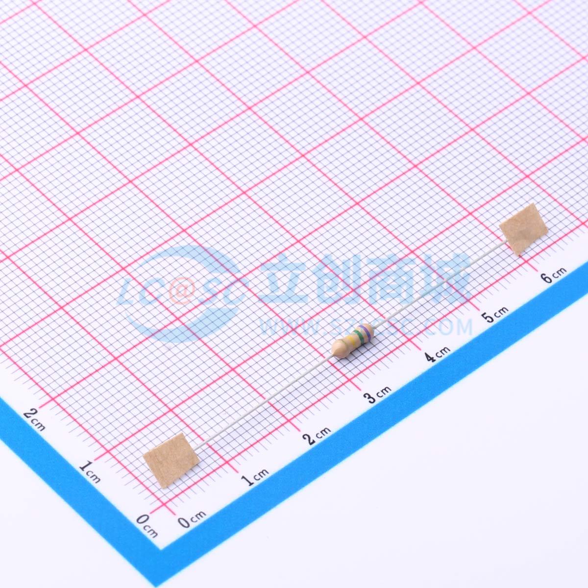 点击查看大图 CR1/4W-750K±5%-ST52实物图