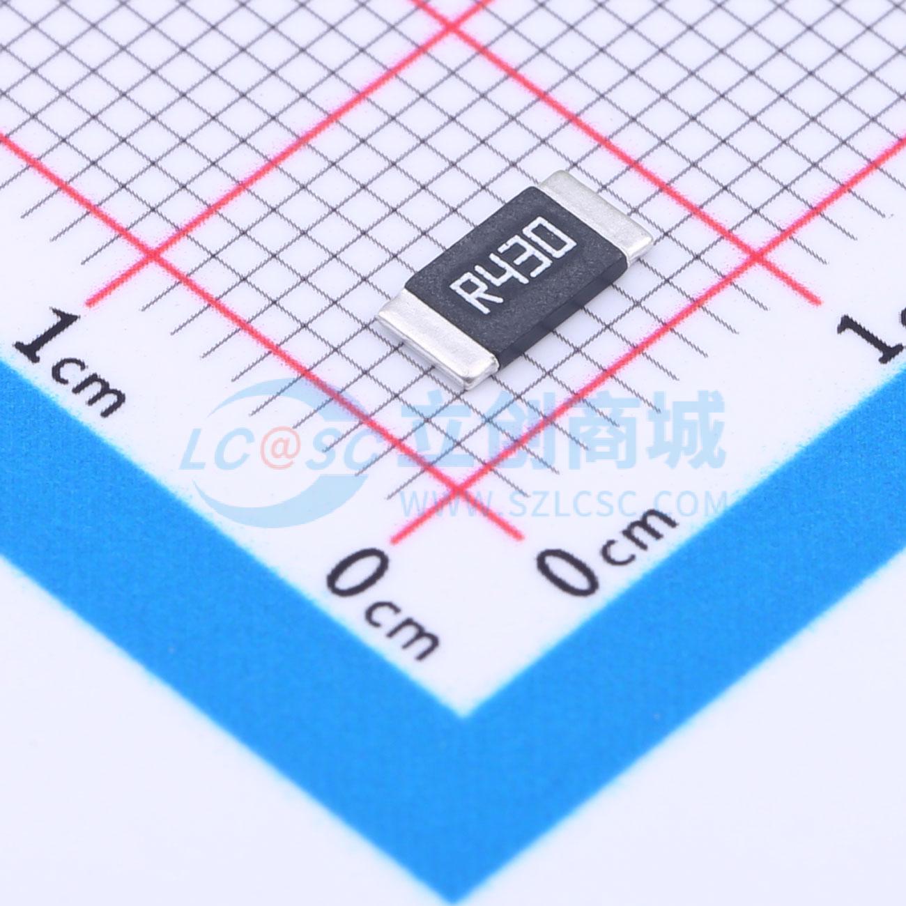 点击查看大图 HoJLR2512-3W-430mR-1%实物图