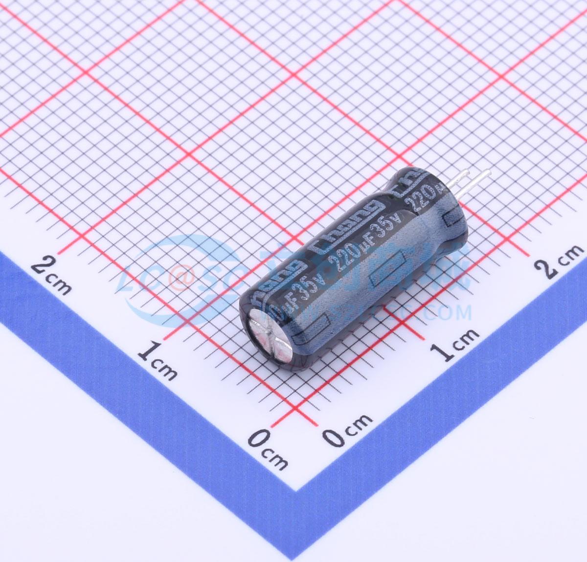 点击查看大图 RL1V221ME150Z40CV0实物图