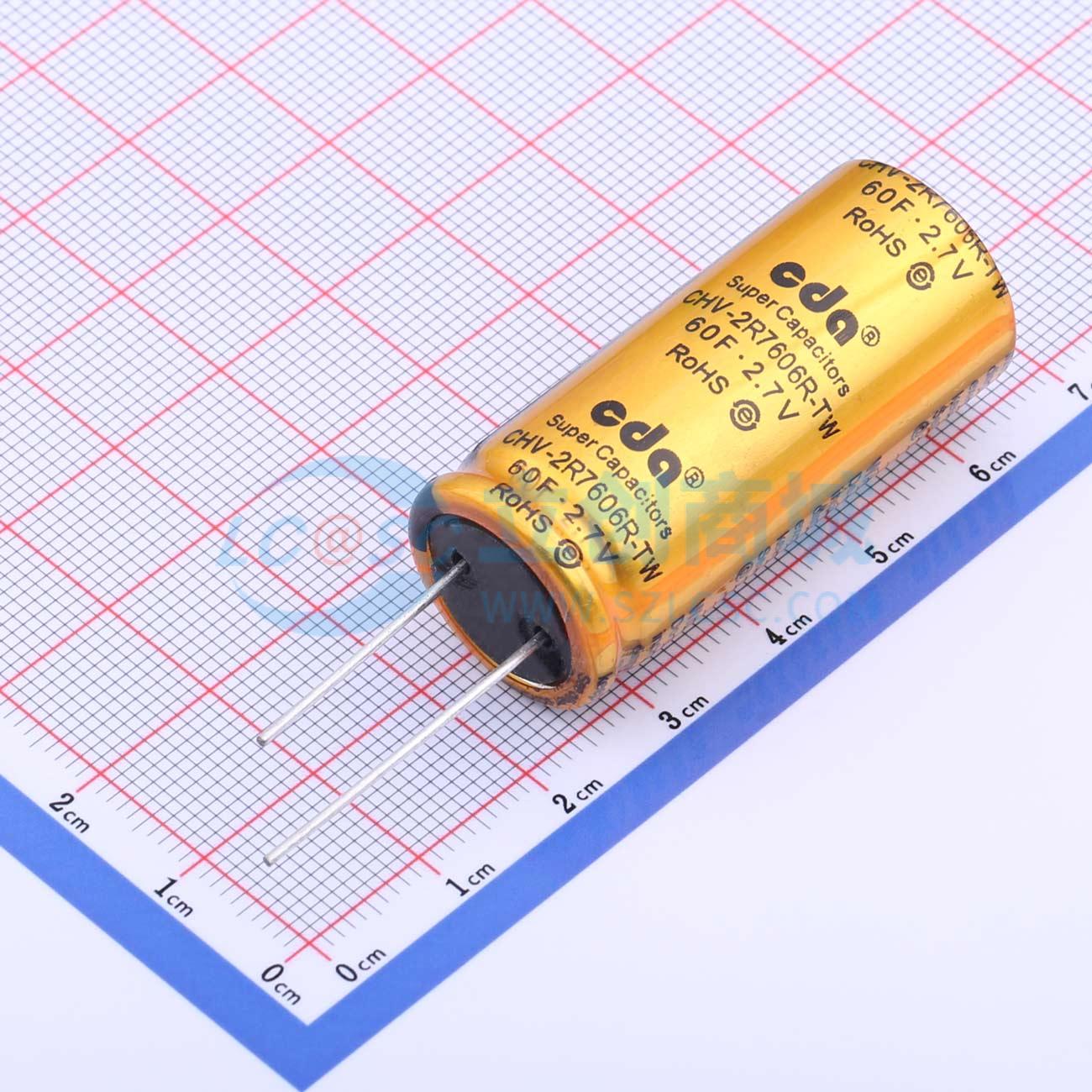 点击查看大图 CHV-2R7606R-TW 2.7V60F实物图
