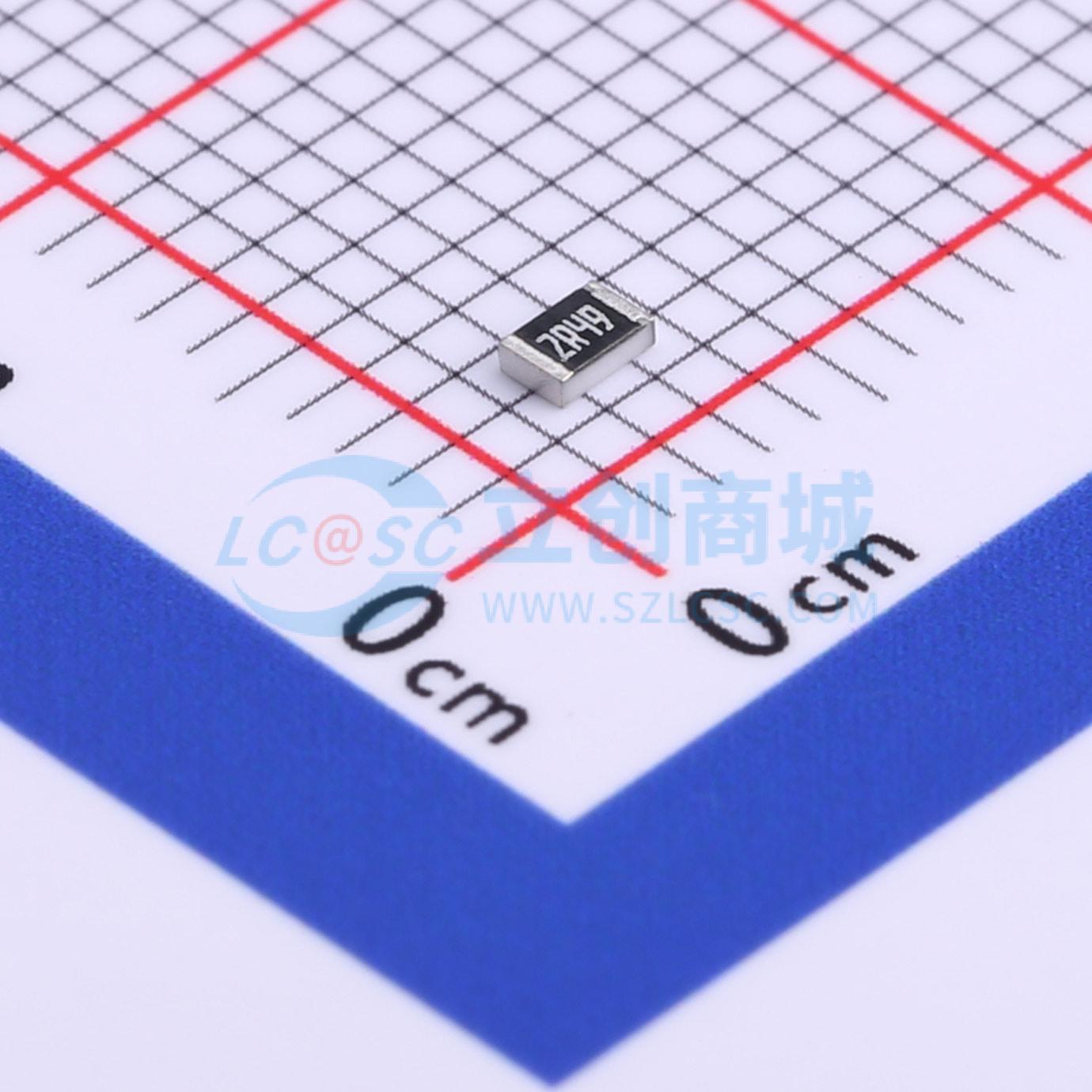 点击查看大图 RC0805FR-072R49L实物图