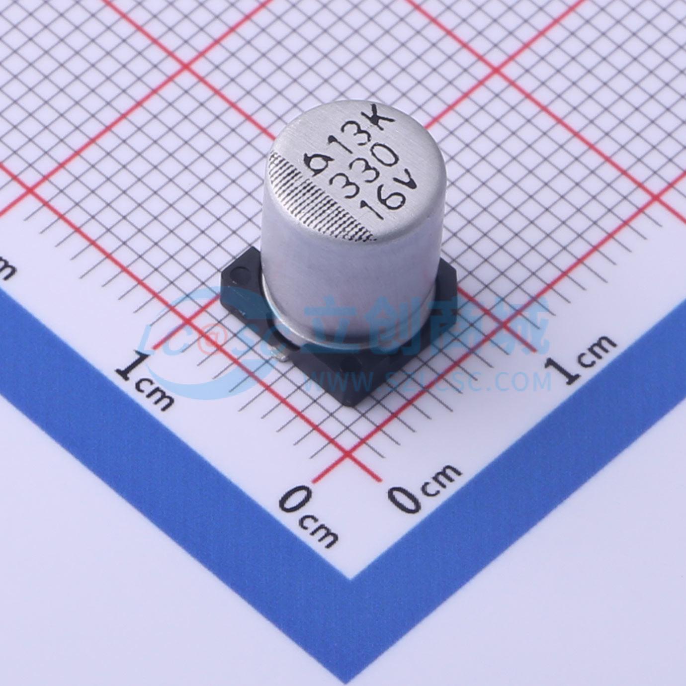 点击查看大图 MVK16V330M8*10 8.0TP实物图