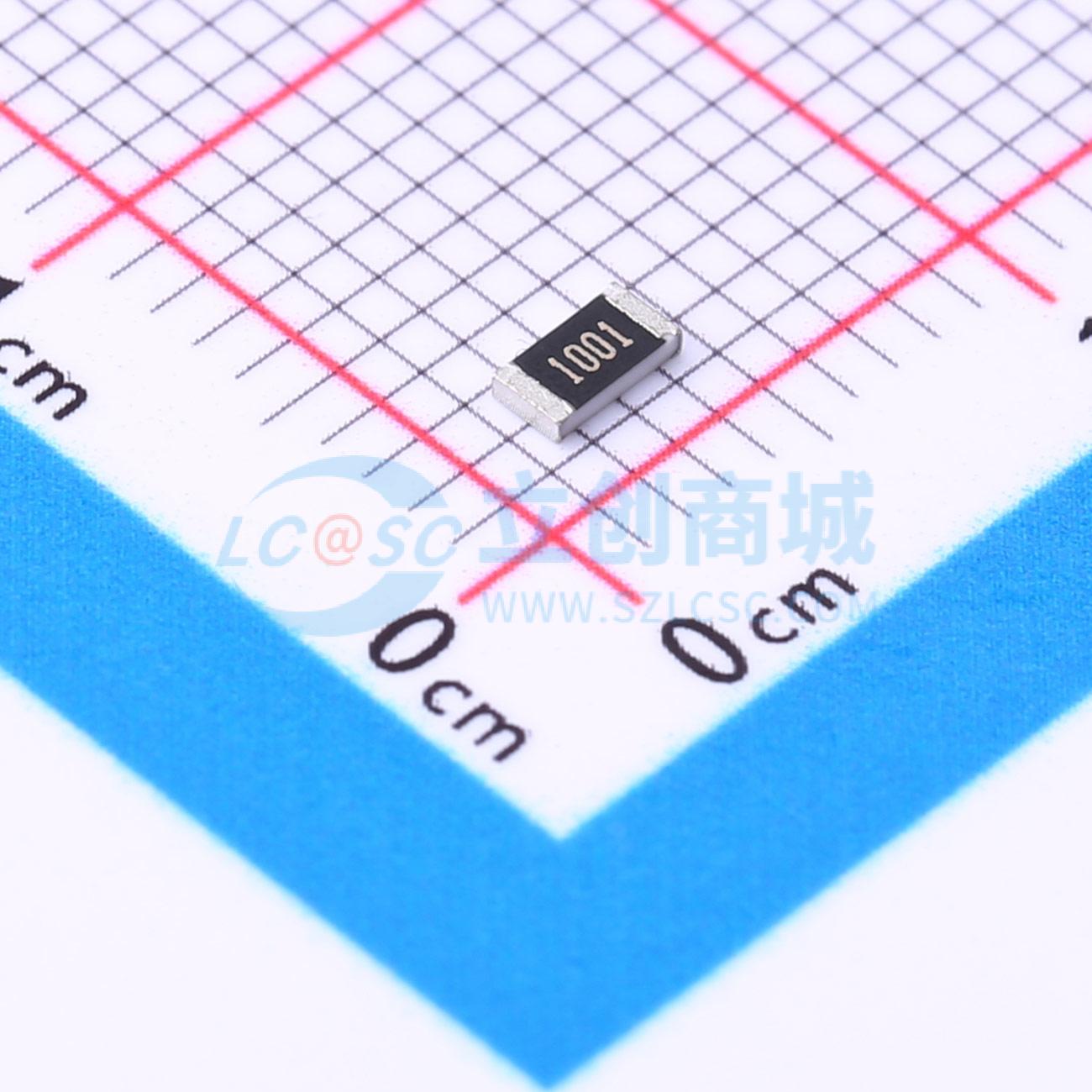 点击查看大图 HoAR1206-1/4W-1KR-1%-TCR50实物图