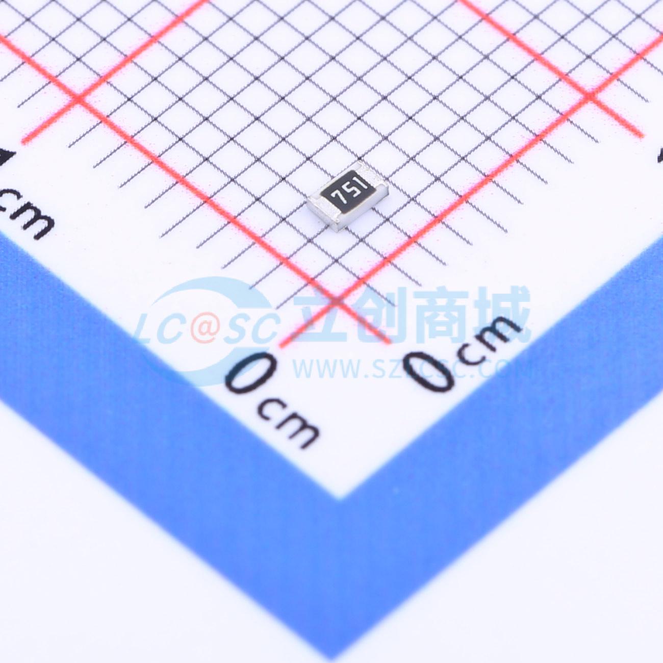 点击查看大图 FRD0805J751TS实物图