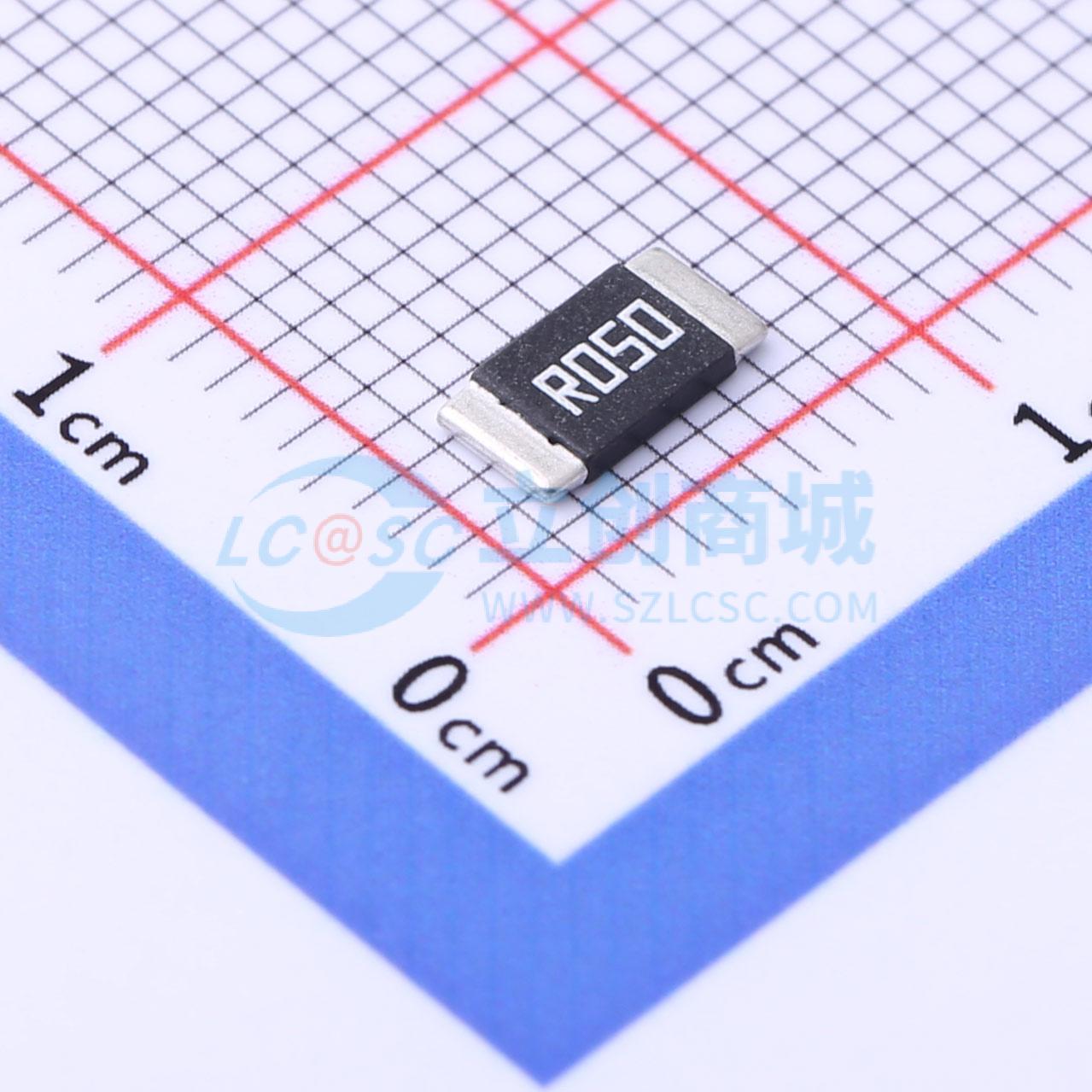点击查看大图 HoJLR2512-2W-50mR-1%-75ppm实物图